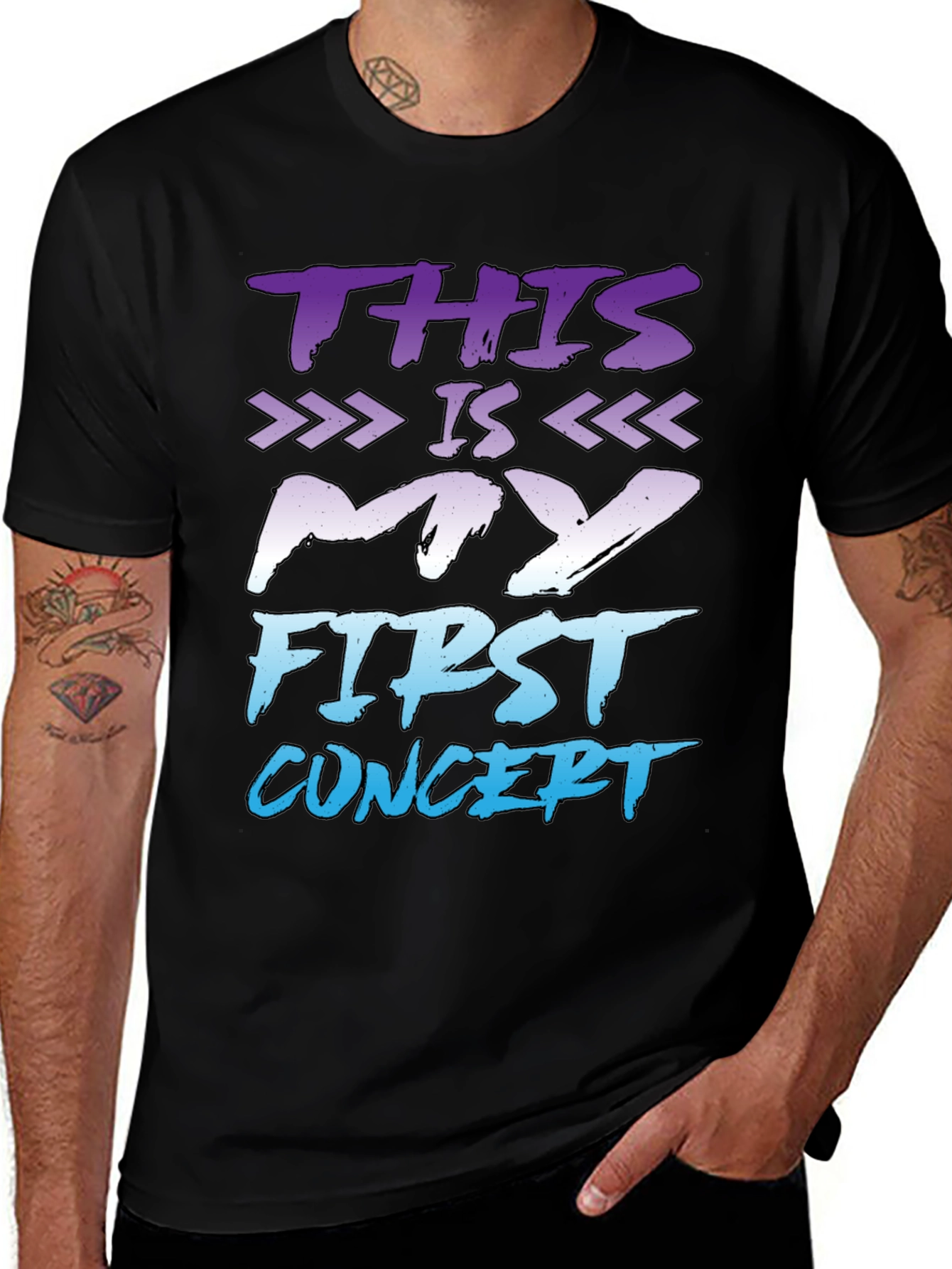 First Concert T-Shirt - Black Graphic Tee