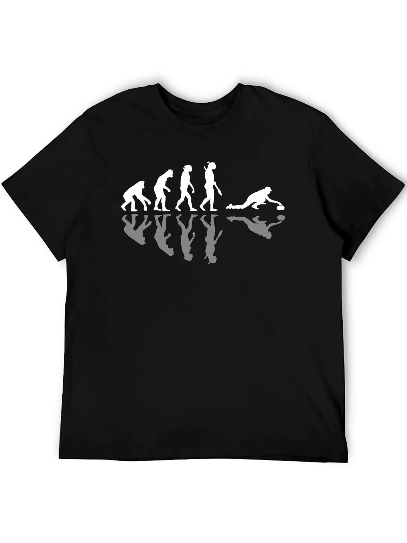 Curling Evolution T-Shirt Black Cotton Tee