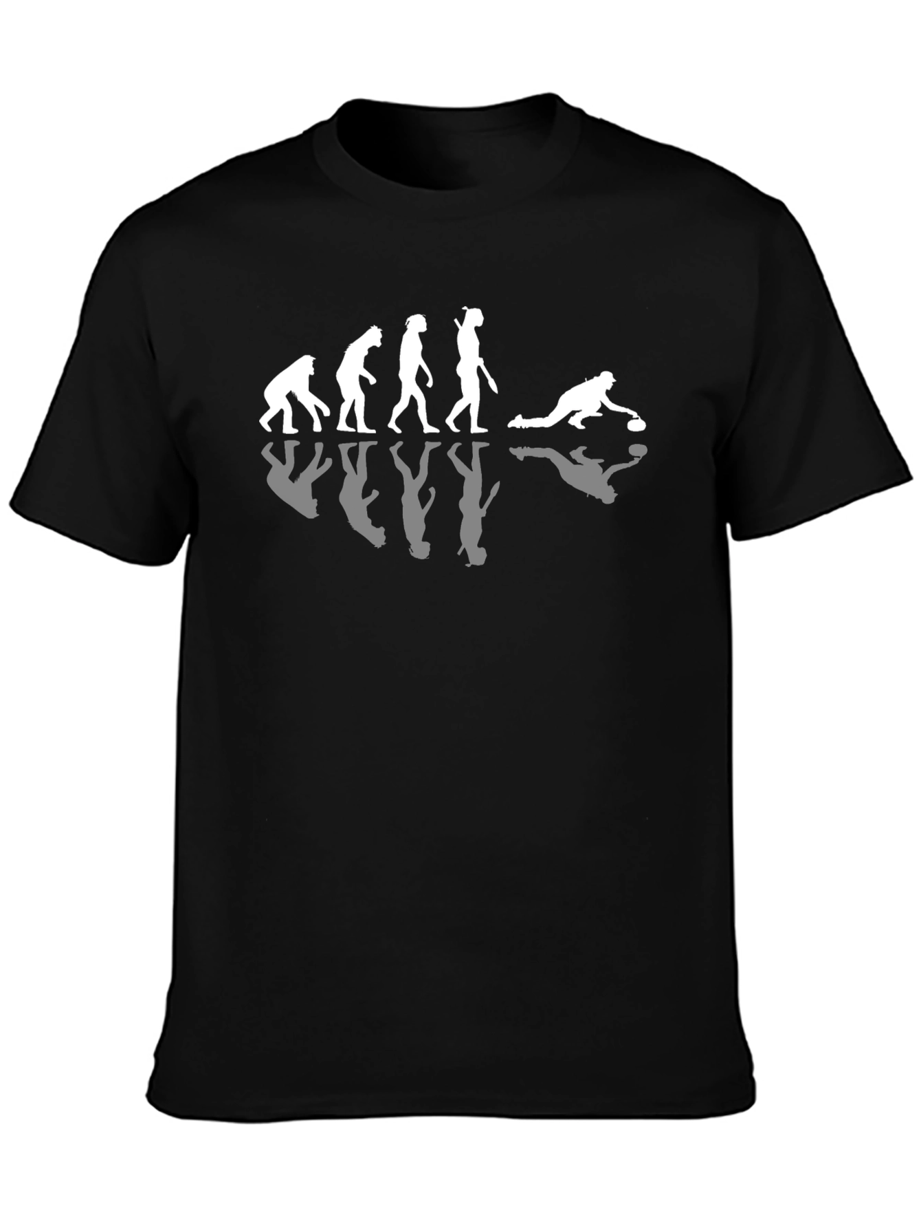 Curling Evolution T-Shirt Black Cotton Tee