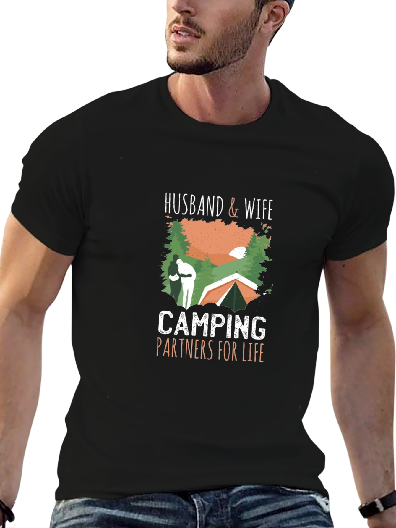 Husband & Wife Camping Partners T-Shirt