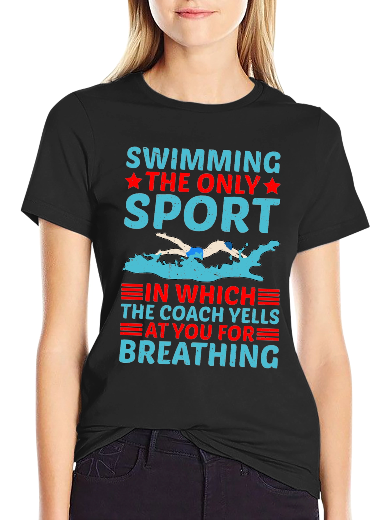 Swimming The Only Sport Graphic T-Shirt