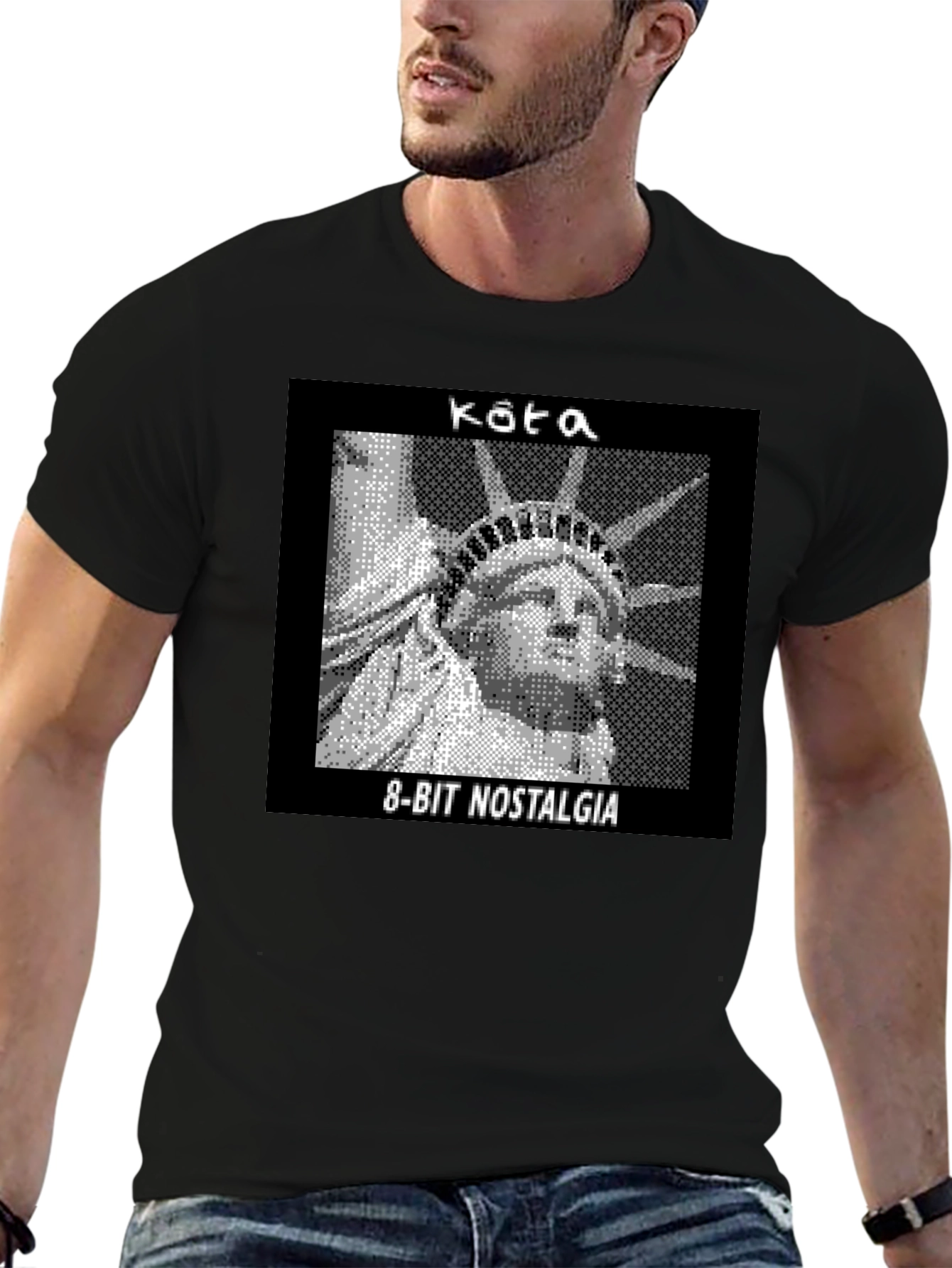 8-Bit Statue of Liberty Graphic Tee - Nostalgia T-Shirt