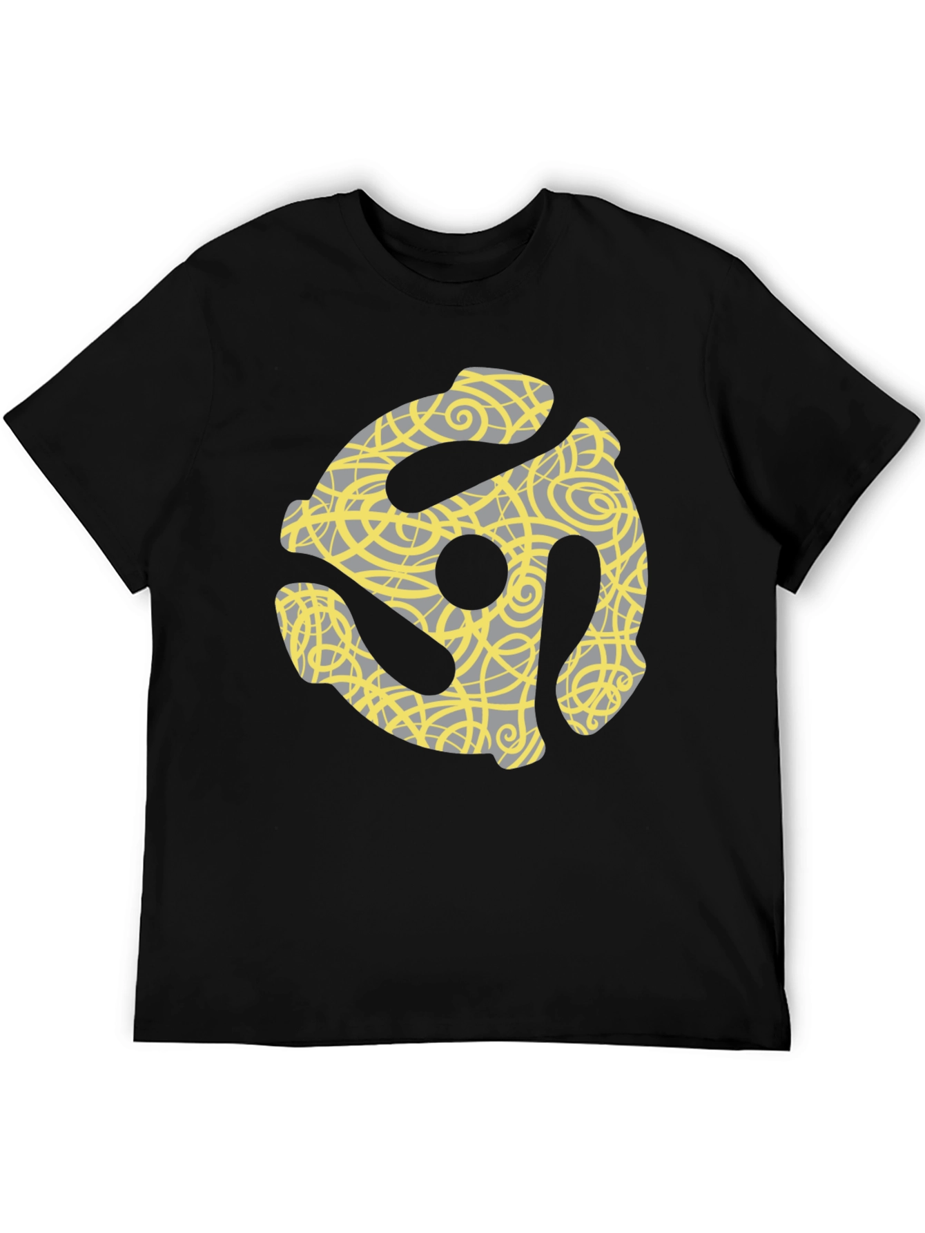 Retro 45 Adapter Tee - Black Graphic T-Shirt