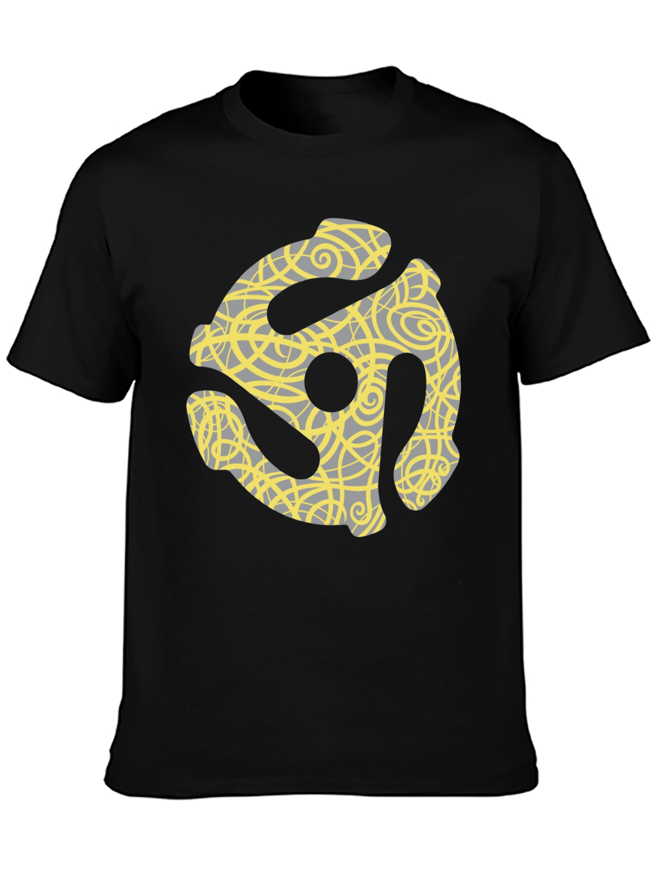 Retro 45 Adapter Tee - Black Graphic T-Shirt