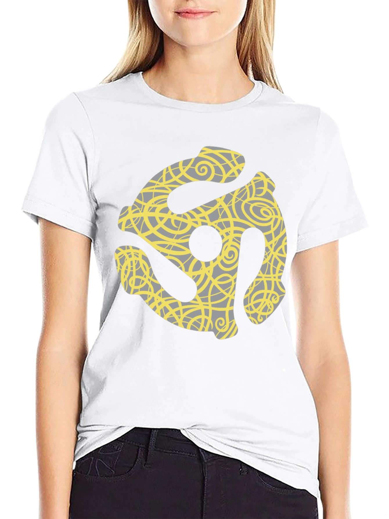 Retro 45 Adapter Tee - Black Graphic T-Shirt