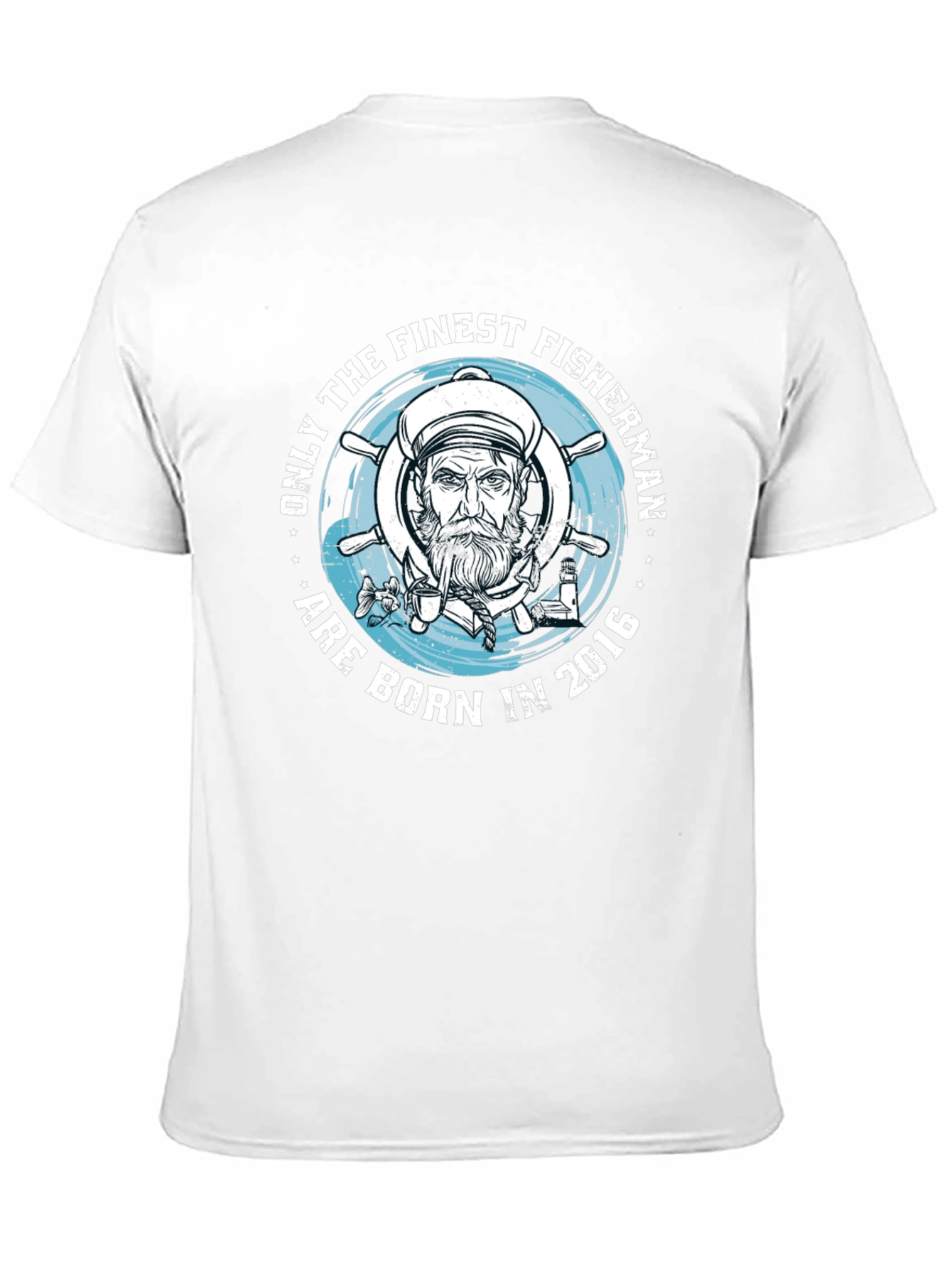 Finest Fisherman Born in 2016 Black T-Shirt