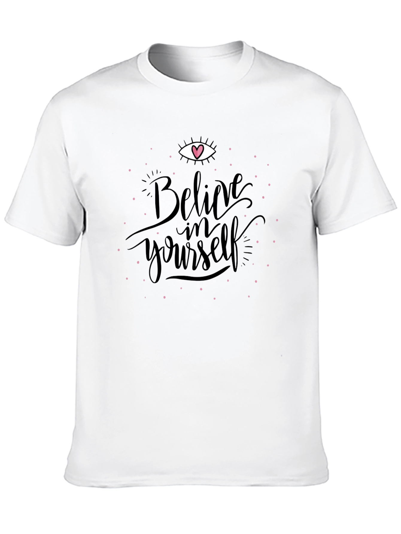 Believe in Yourself Graphic Tee - Black Cotton