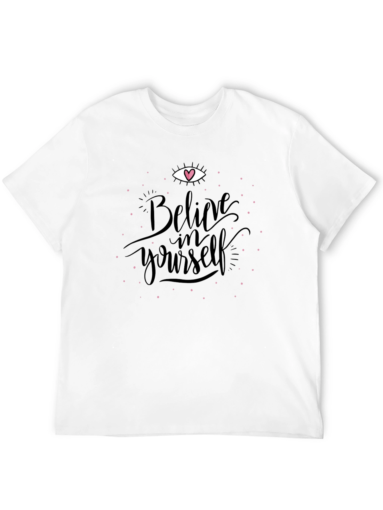 Believe in Yourself Graphic Tee - Black Cotton