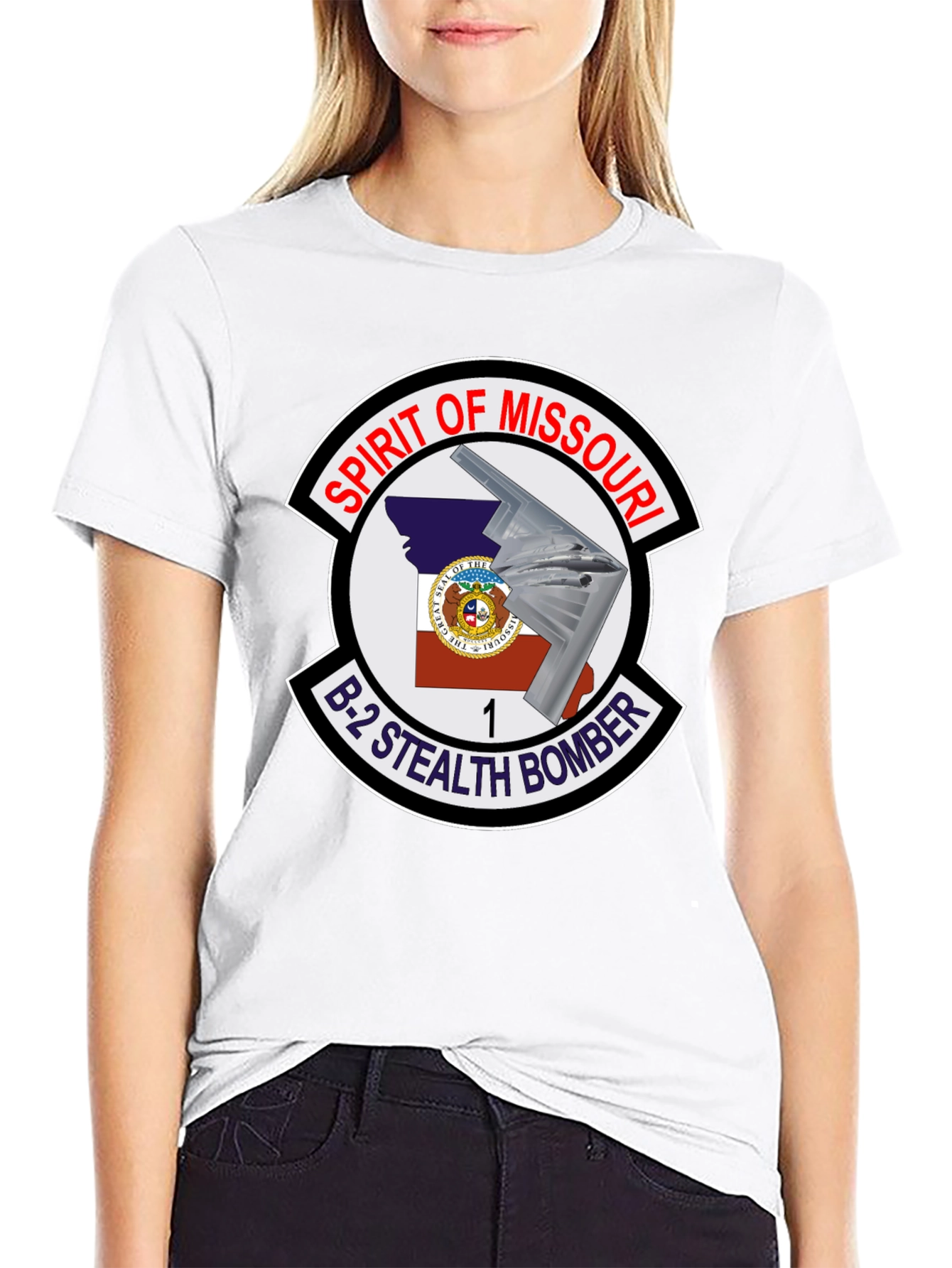 Spirit of Missouri B-2 Stealth Bomber T-Shirt