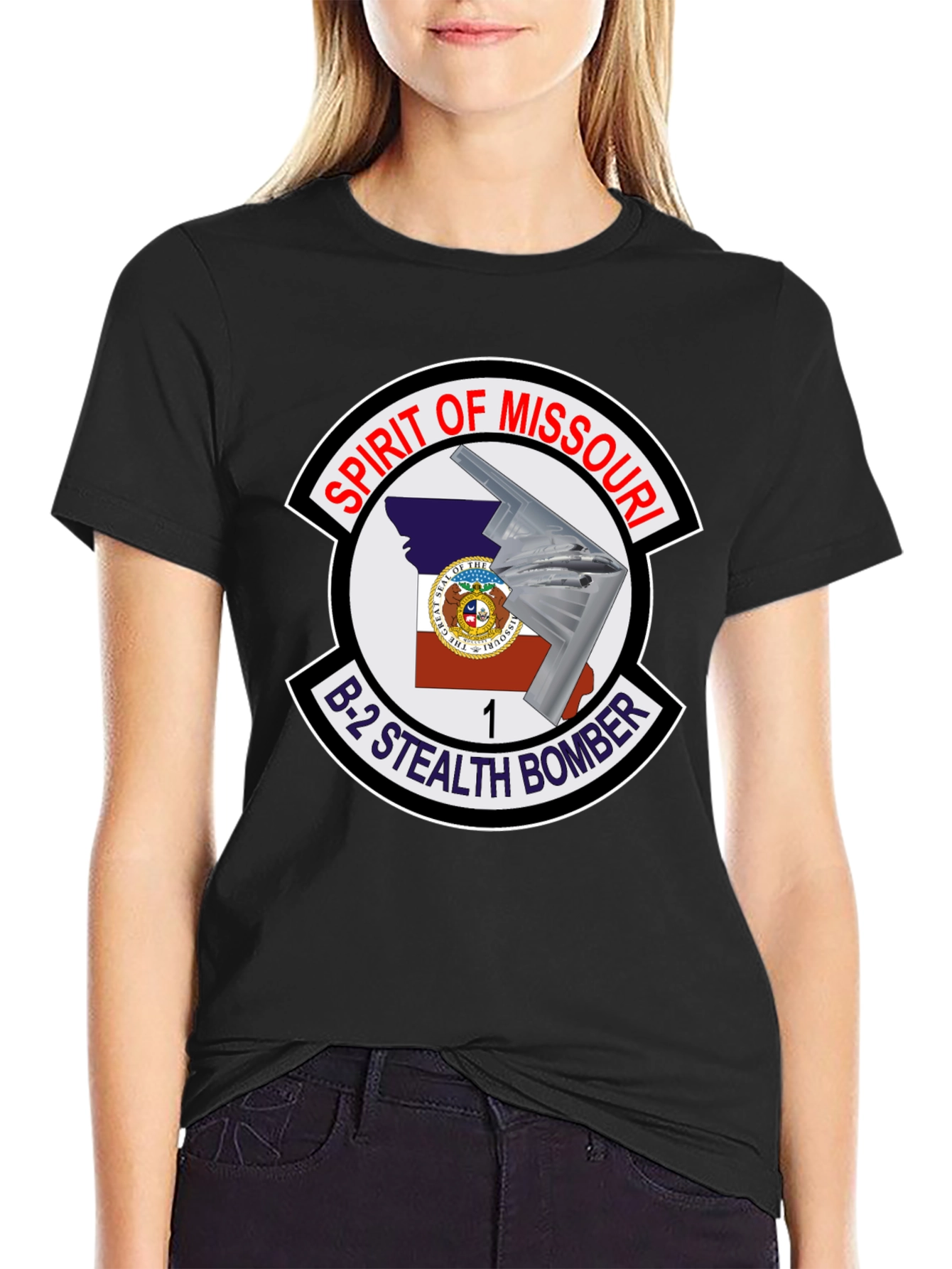 Spirit of Missouri B-2 Stealth Bomber T-Shirt