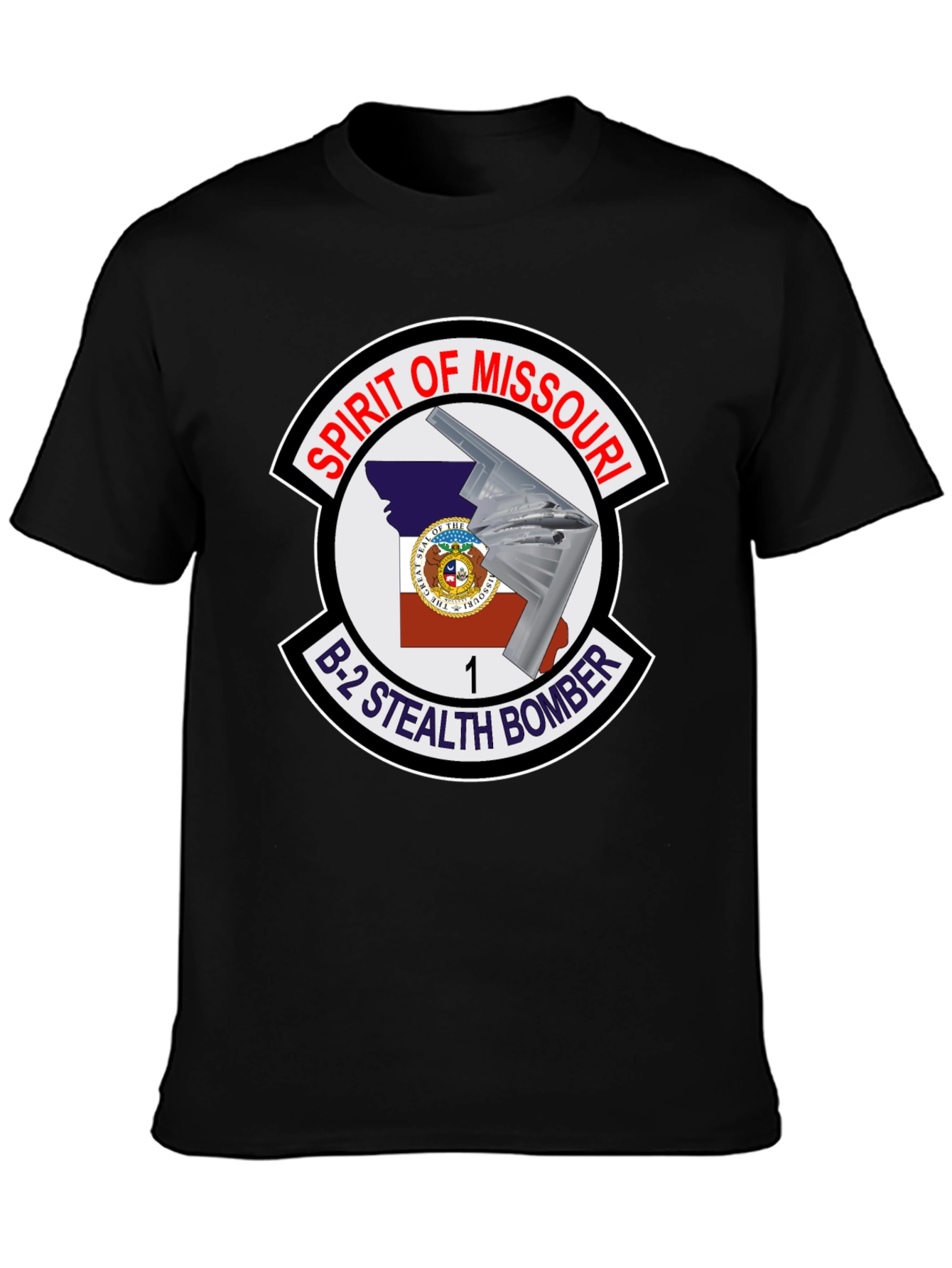 Spirit of Missouri B-2 Stealth Bomber T-Shirt