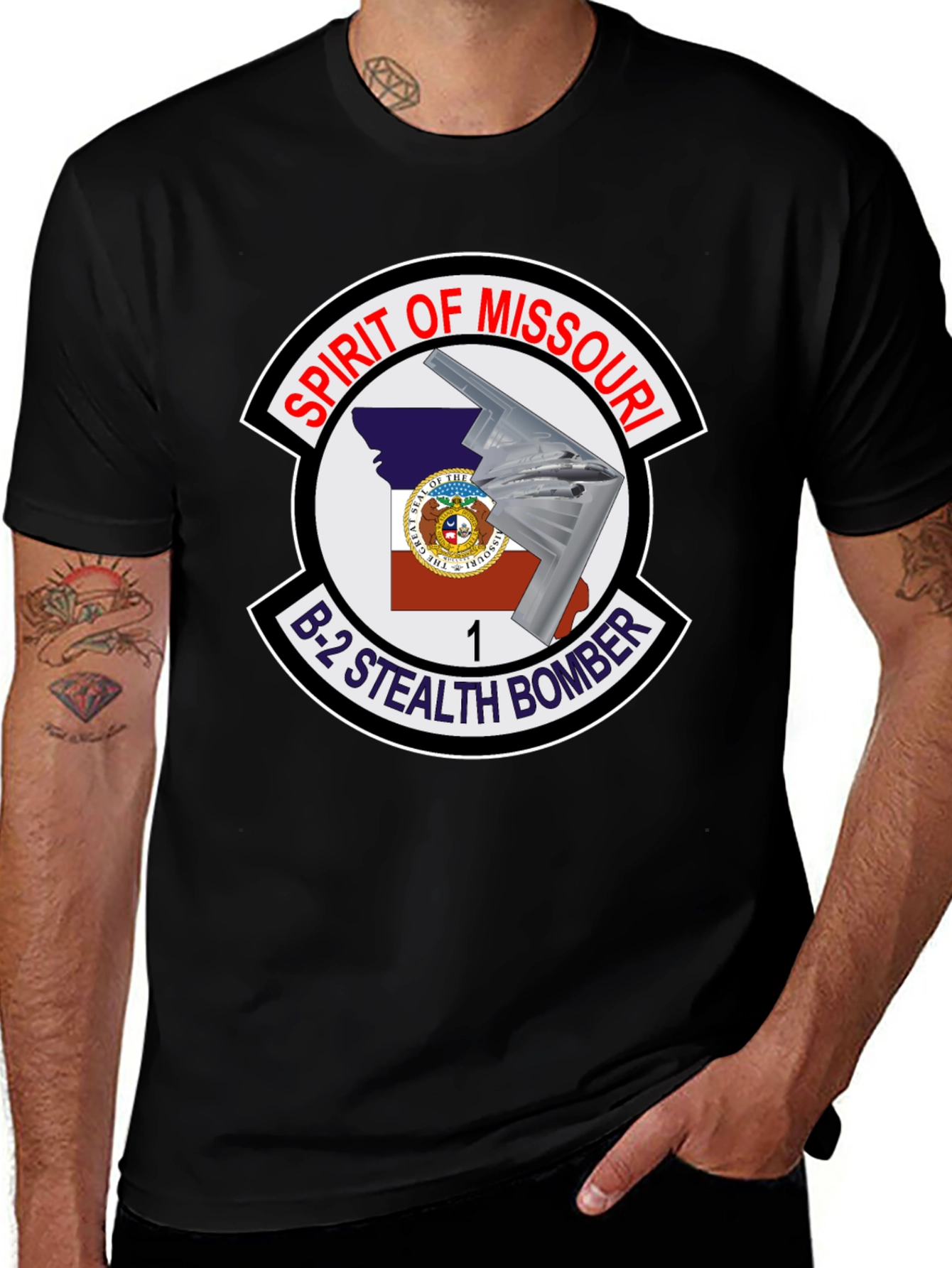 Spirit of Missouri B-2 Stealth Bomber T-Shirt