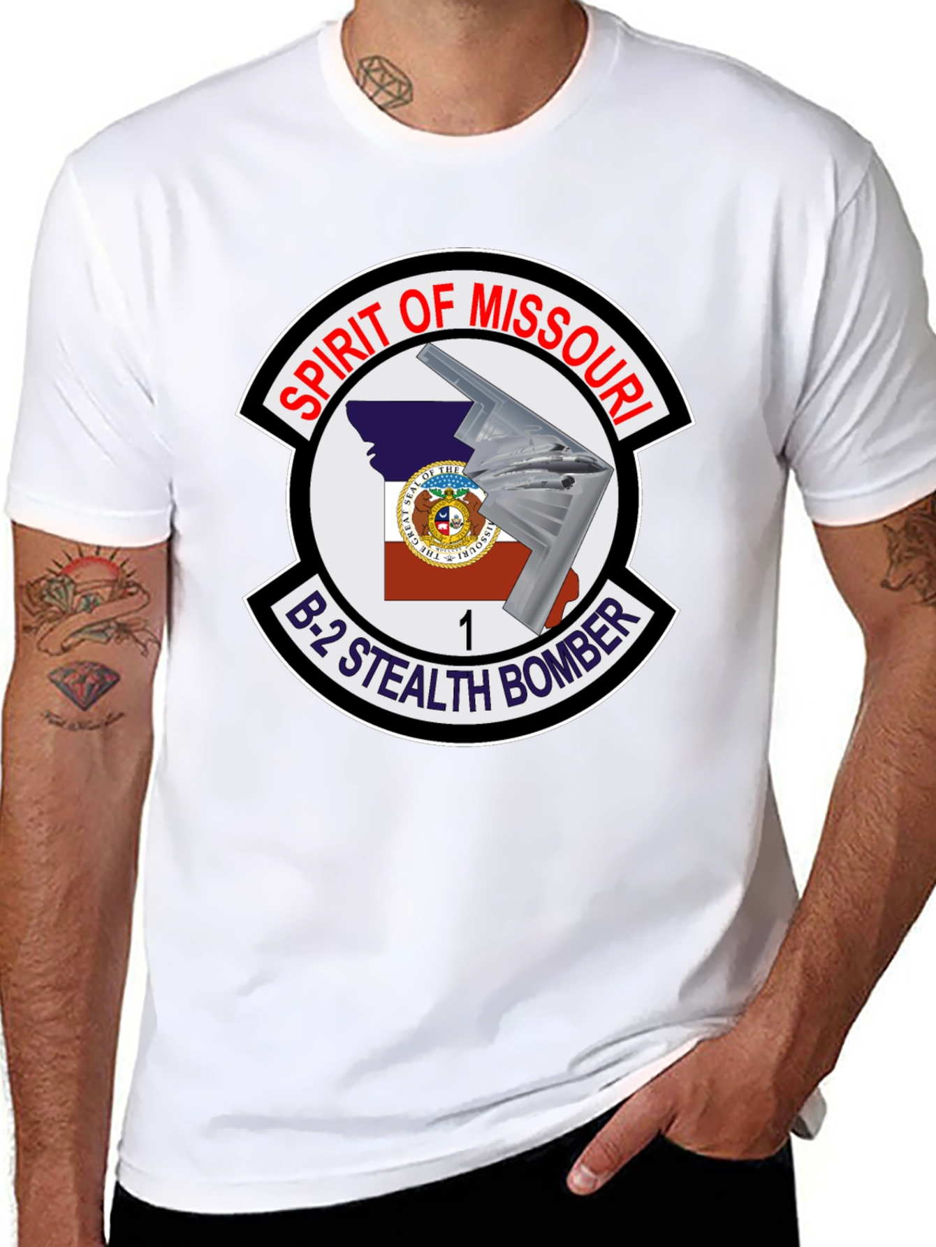 Spirit of Missouri B-2 Stealth Bomber T-Shirt
