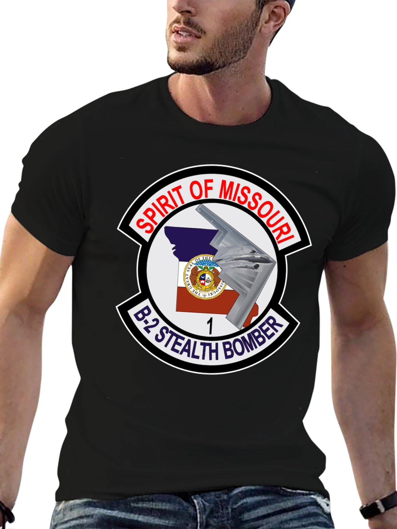 Spirit of Missouri B-2 Stealth Bomber T-Shirt