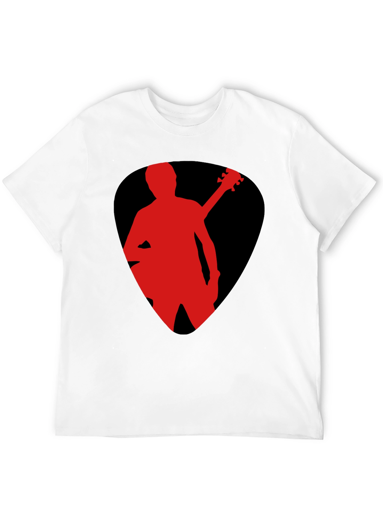 Guitar Pick Silhouette T-Shirt - Black