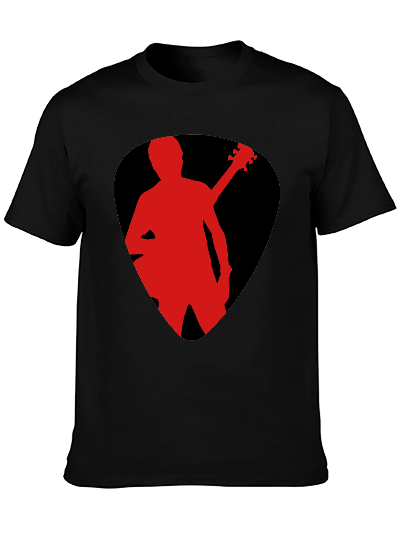 Guitar Pick Silhouette T-Shirt - Black