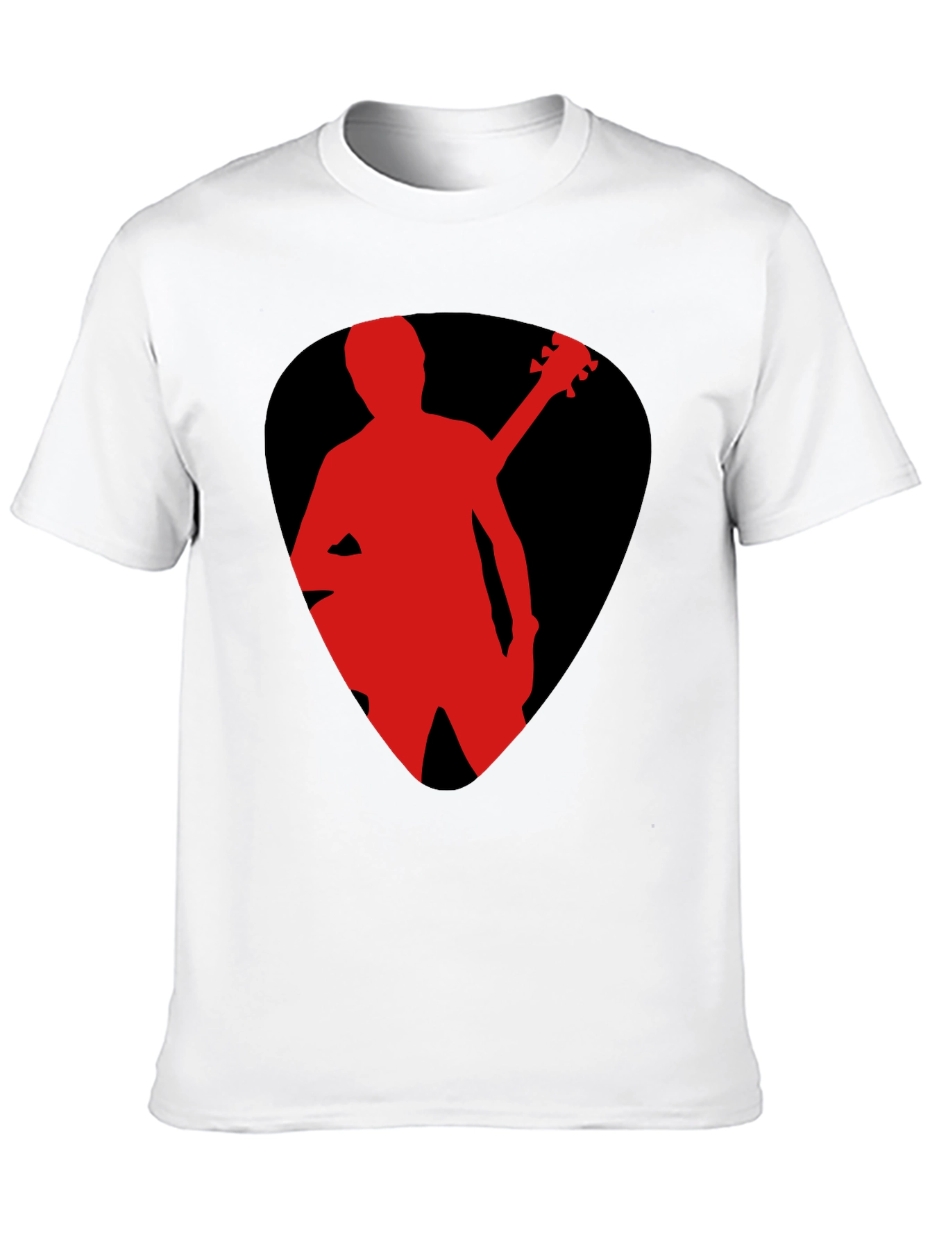 Guitar Pick Silhouette T-Shirt - Black