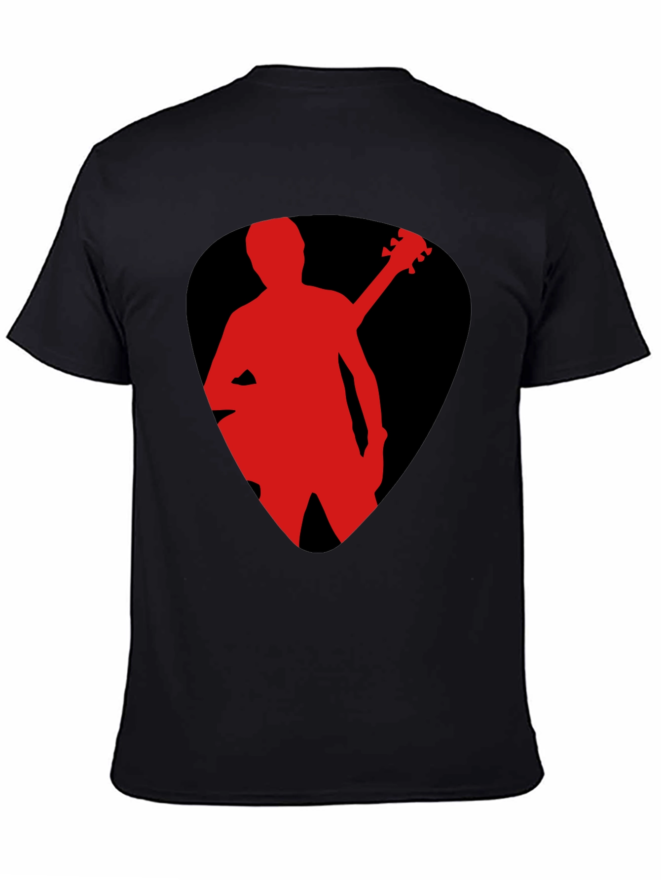 Guitar Pick Silhouette T-Shirt - Black