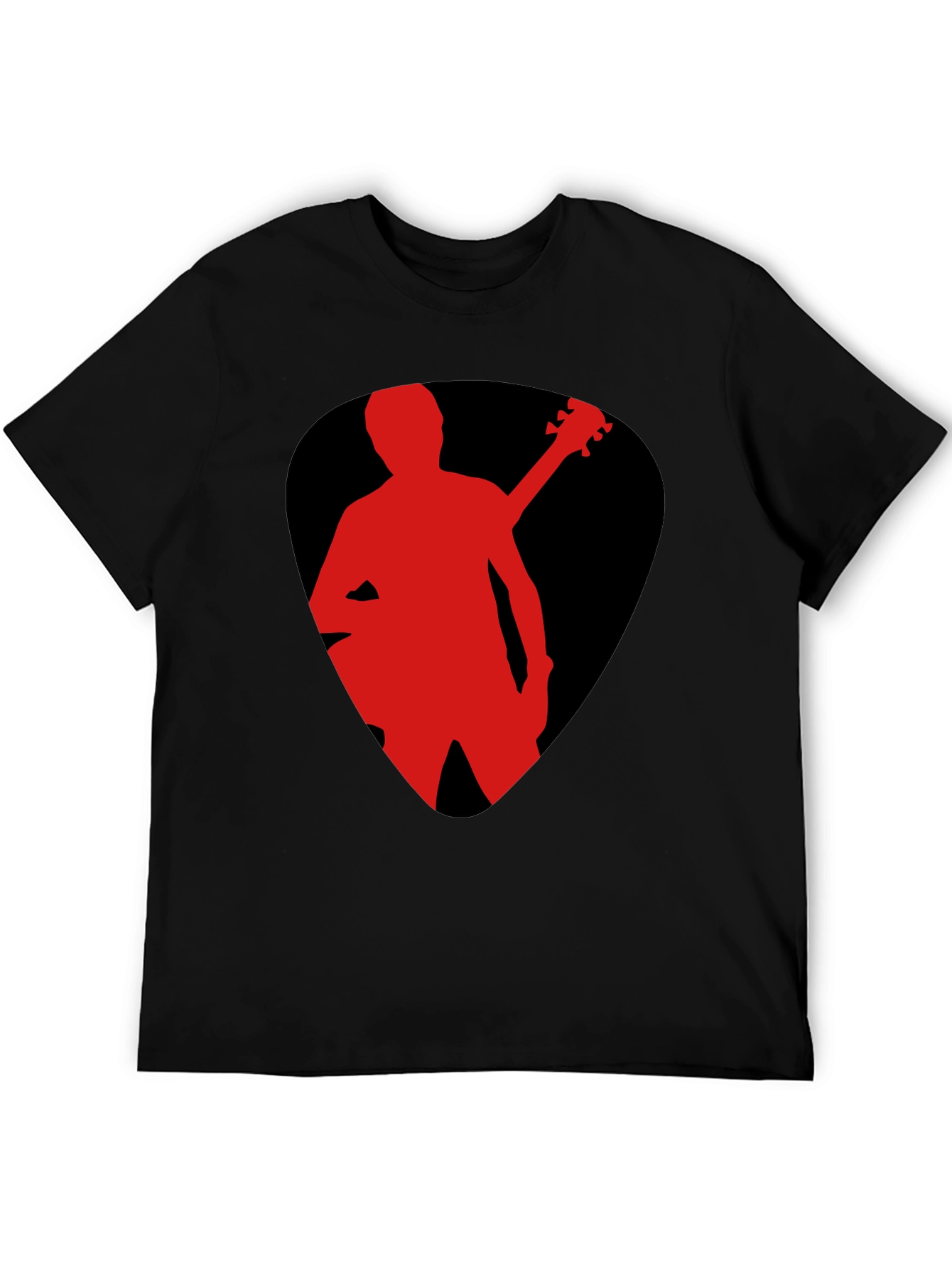 Guitar Pick Silhouette T-Shirt - Black
