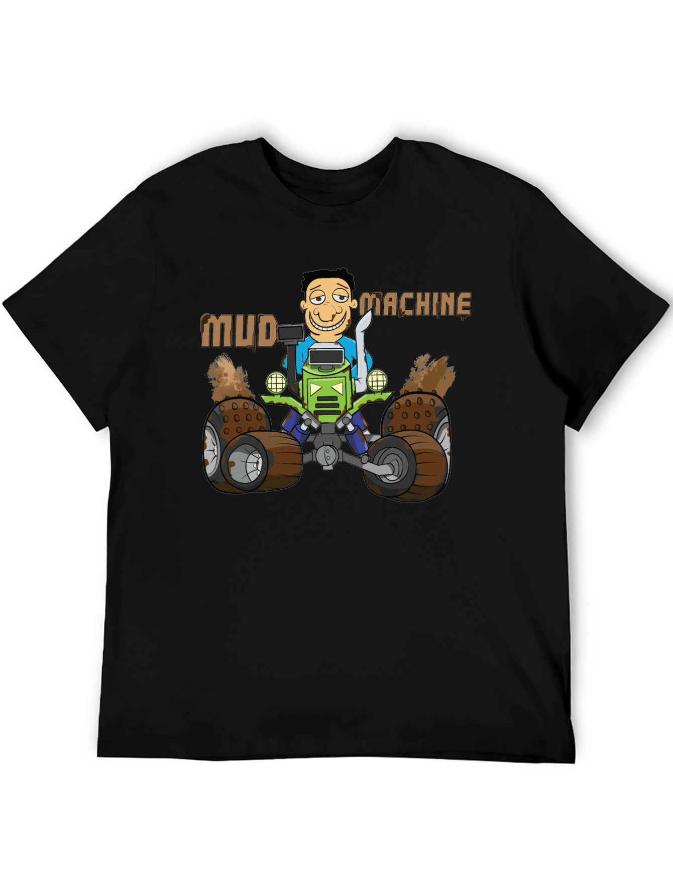 Mud Machine Cartoon Graphic T-Shirt
