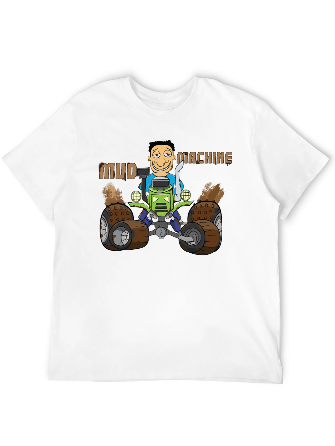 Mud Machine Cartoon Graphic T-Shirt