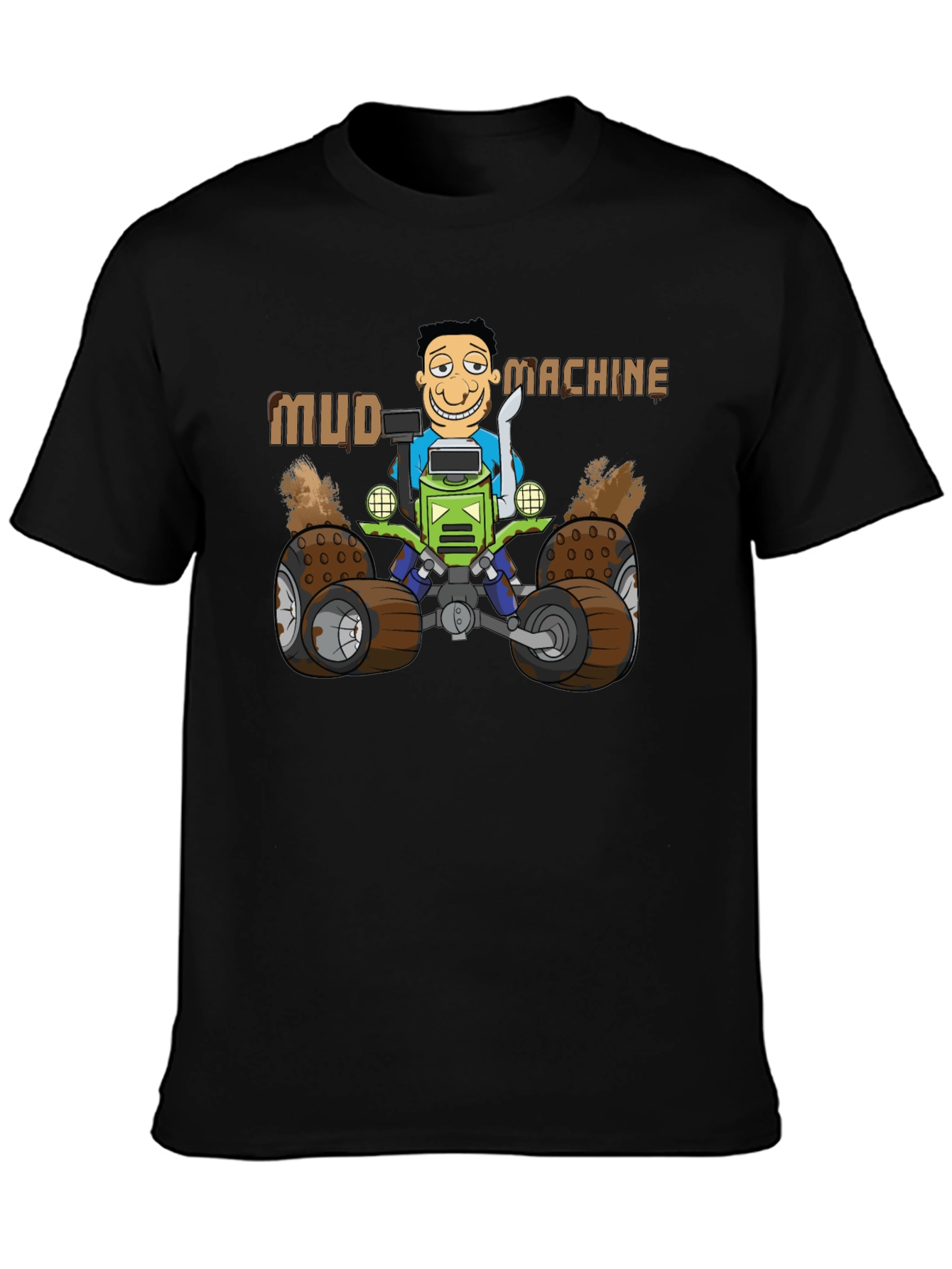 Mud Machine Cartoon Graphic T-Shirt