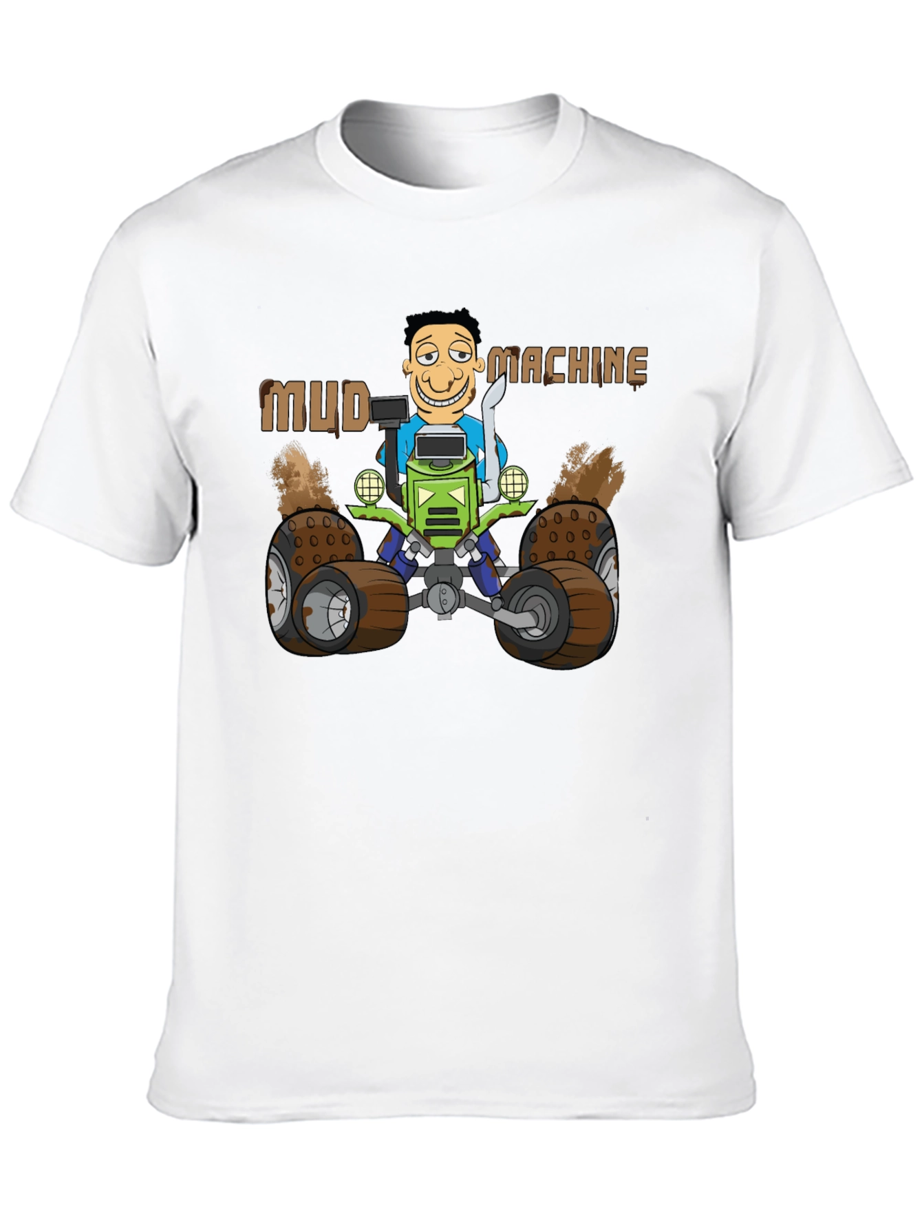 Mud Machine Cartoon Graphic T-Shirt