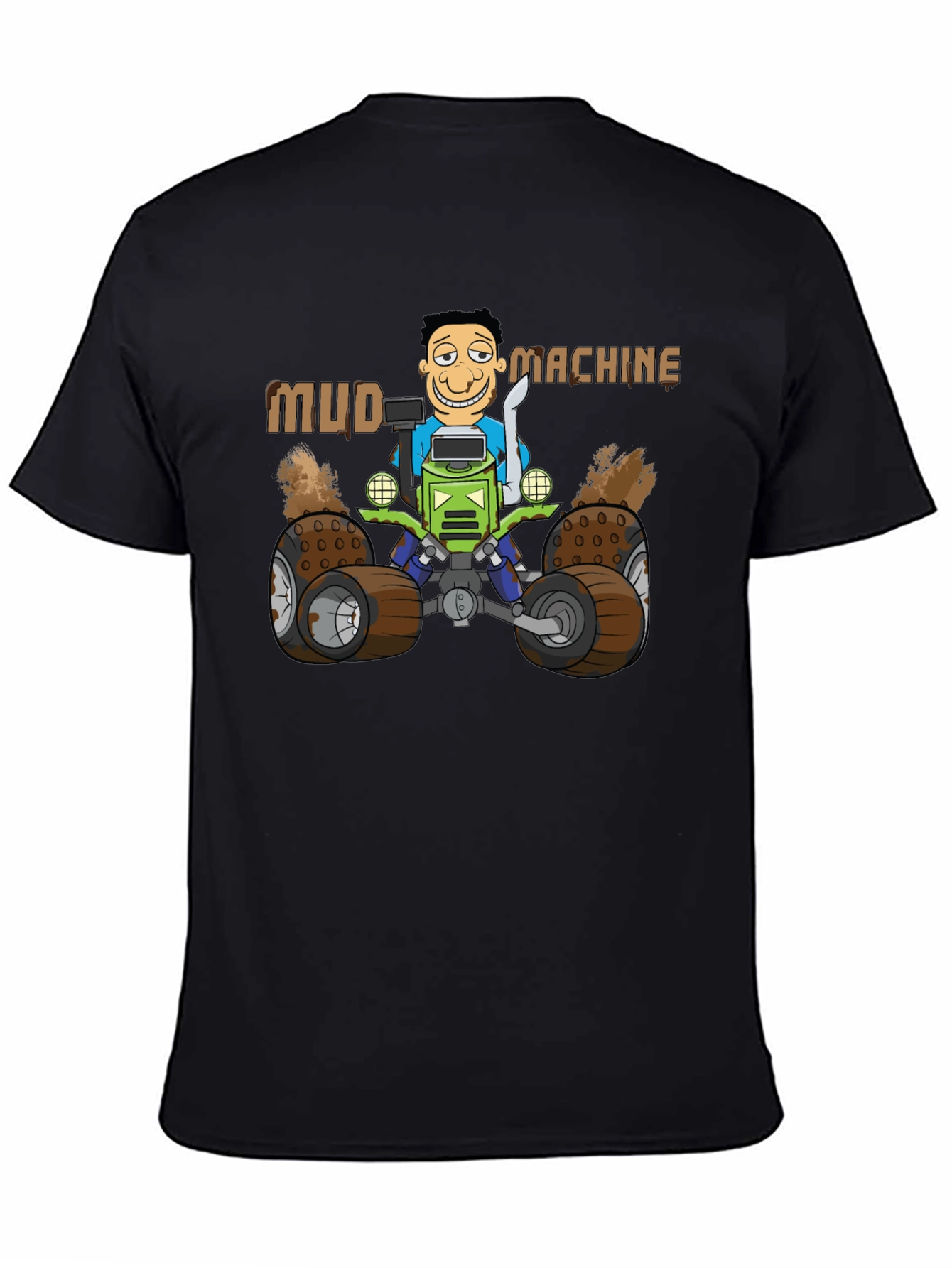 Mud Machine Cartoon Graphic T-Shirt
