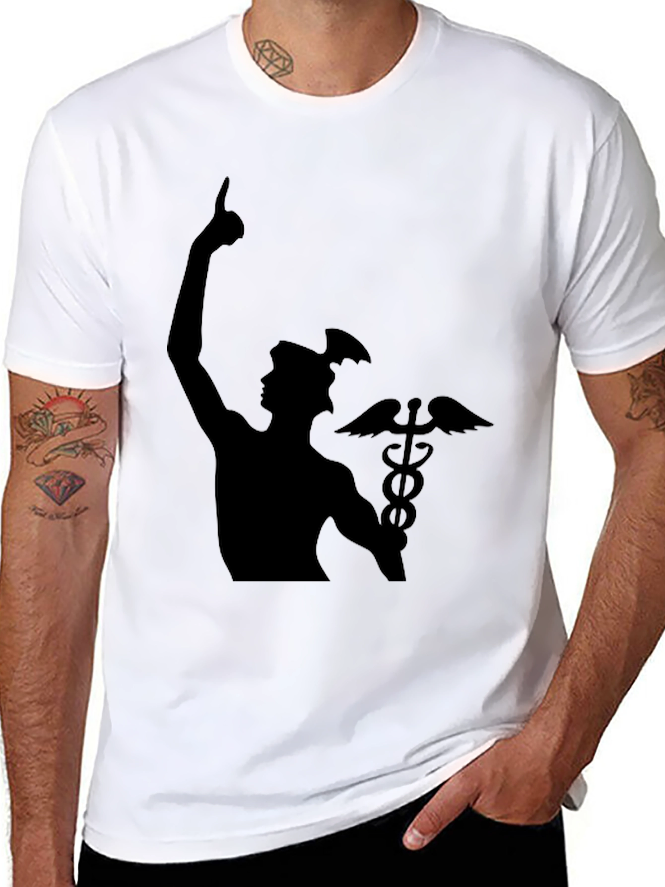 Mercury Caduceus Black T-Shirt