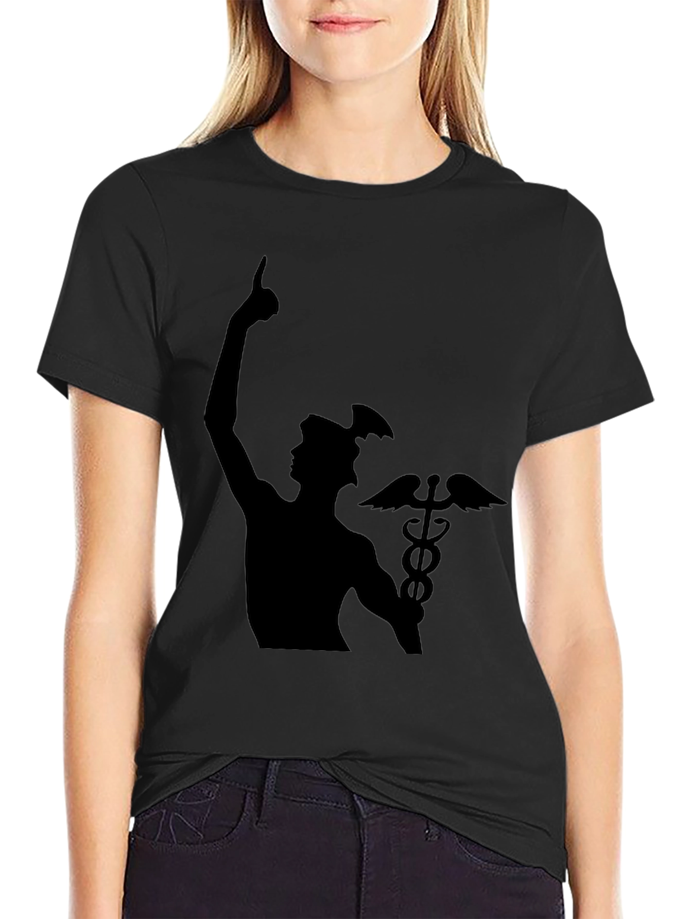 Mercury Caduceus Black T-Shirt
