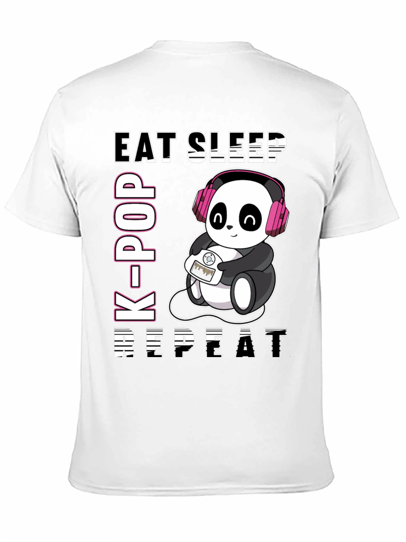 Eat Sleep K-Pop Repeat Panda T-Shirt