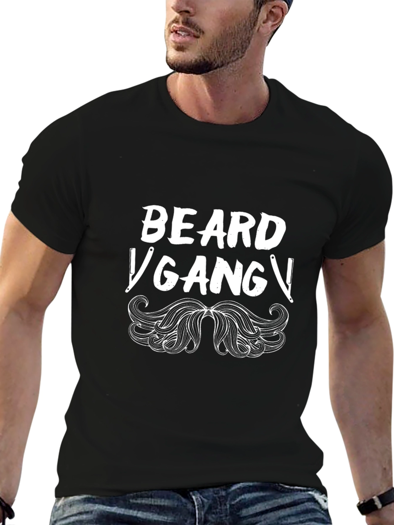 Beard Gang Graphic Tee - Mens Black T-Shirt