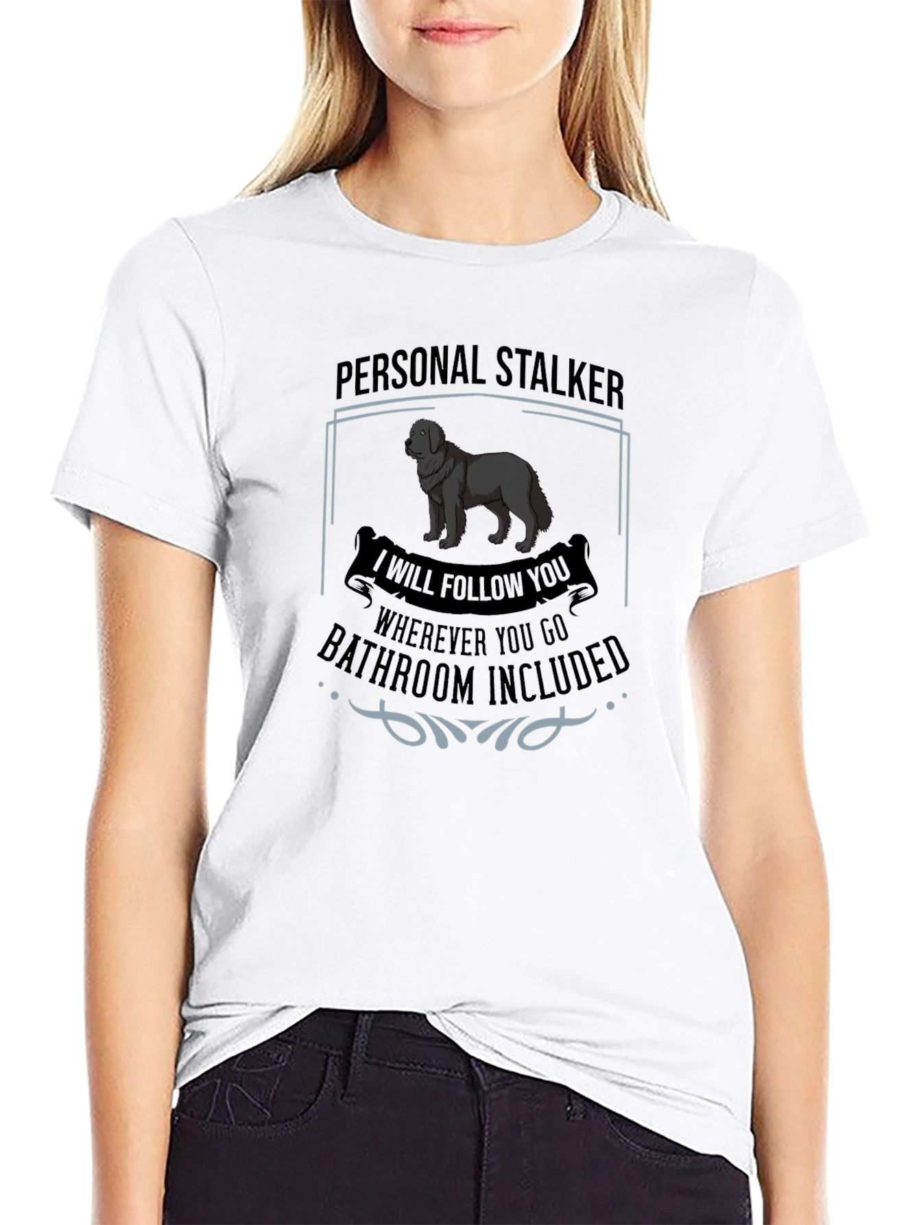 Personal Stalker Dog Graphic T-Shirt