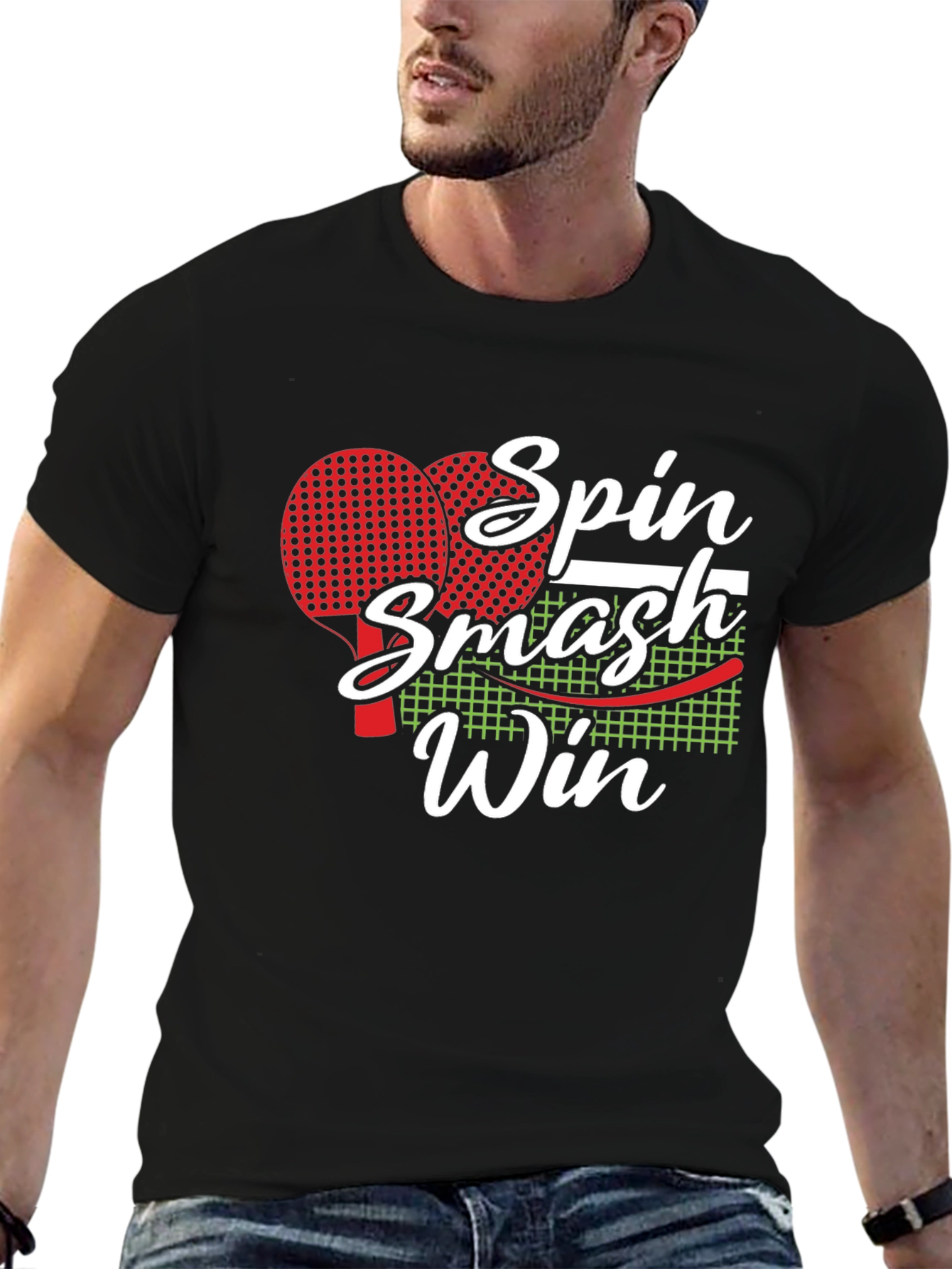 Spin Smash Win Table Tennis T-Shirt