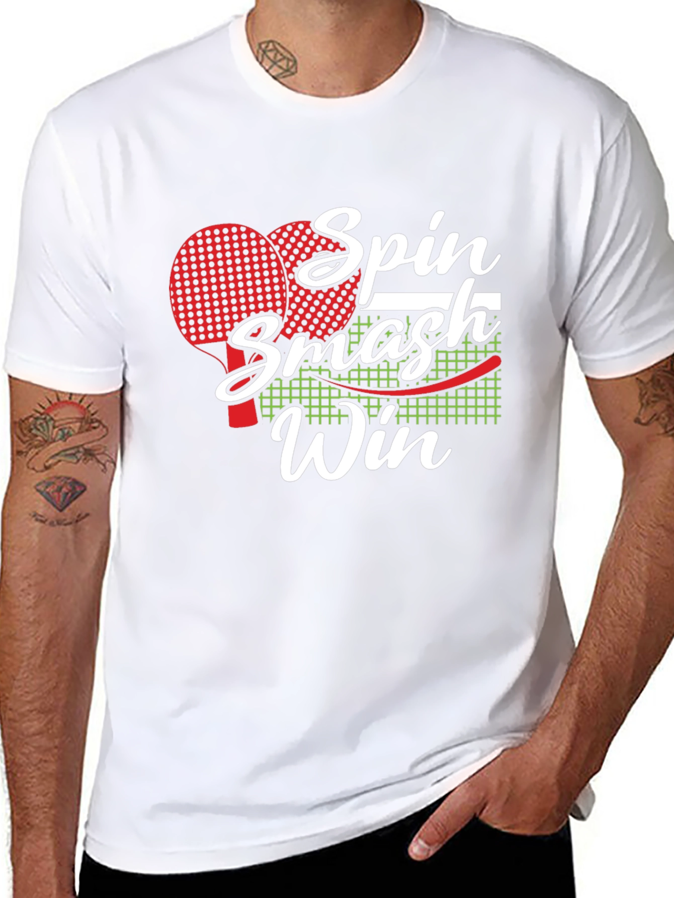 Spin Smash Win Table Tennis T-Shirt