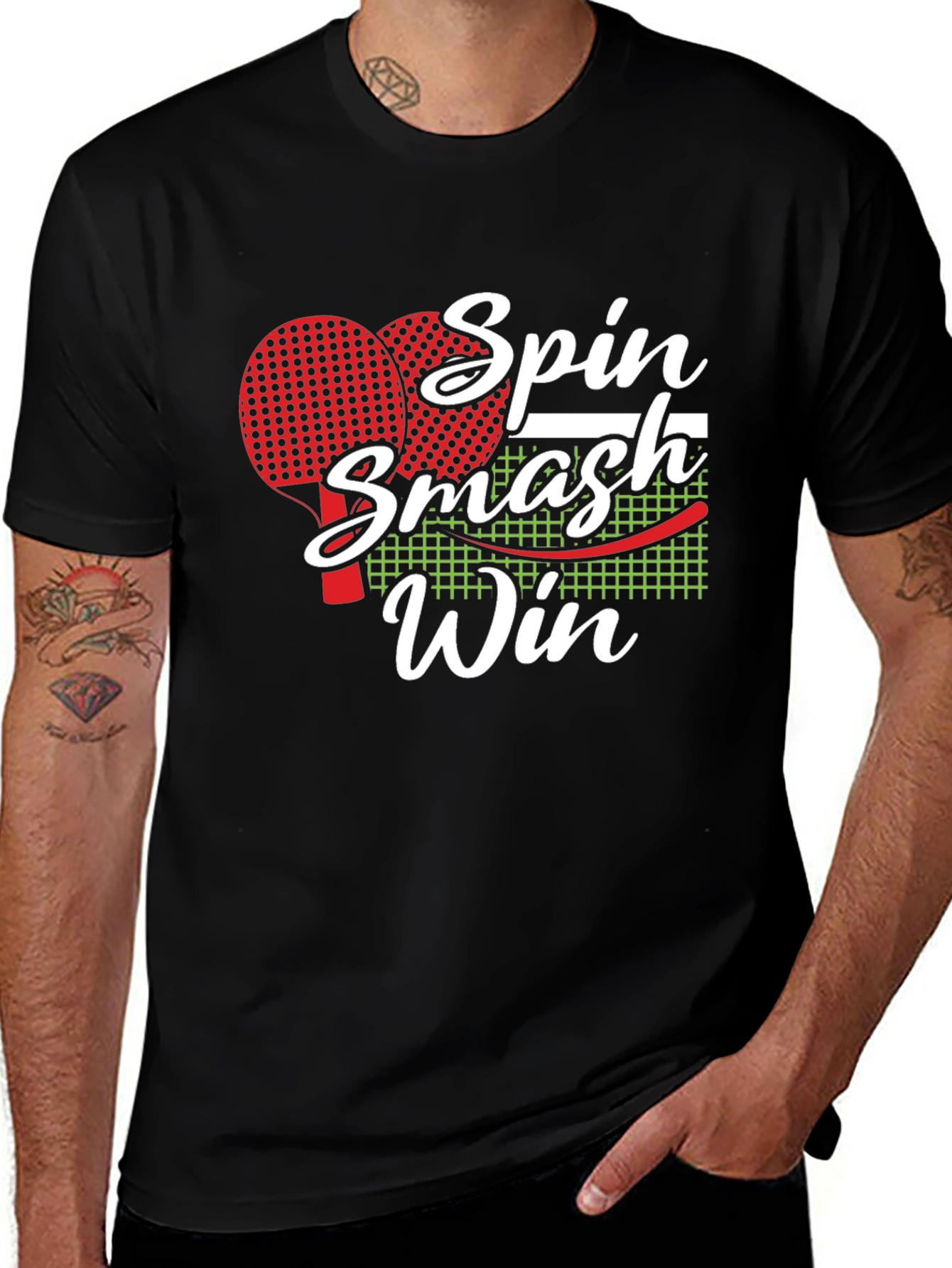 Spin Smash Win Table Tennis T-Shirt