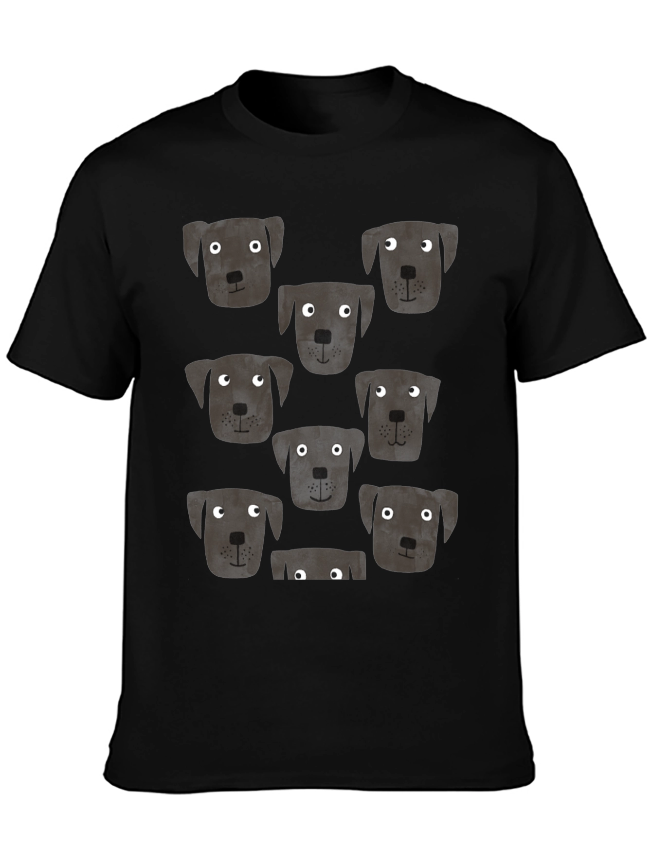 Dog Pattern T-Shirt - Cute Puppy Print Tee
