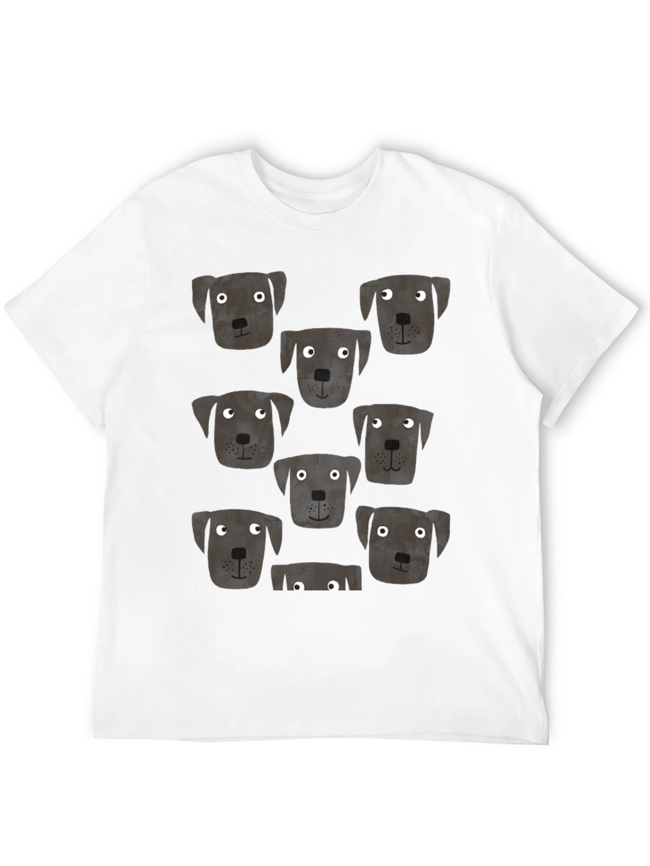 Dog Pattern T-Shirt - Cute Puppy Print Tee