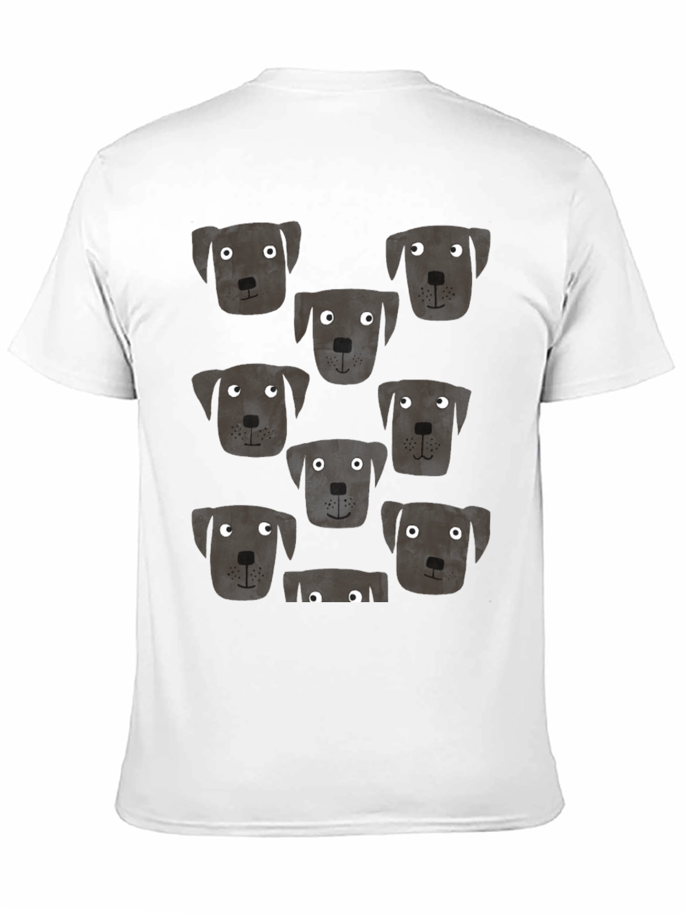 Dog Pattern T-Shirt - Cute Puppy Print Tee
