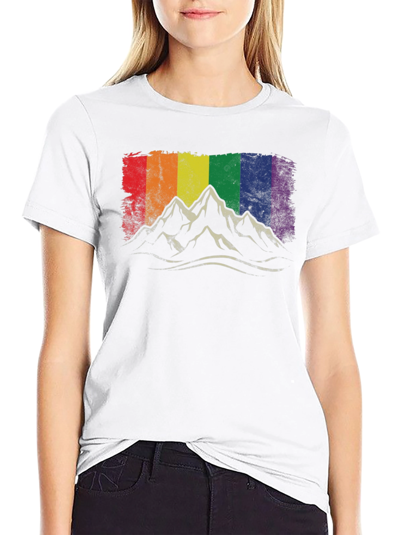 Pride Mountain T-Shirt - Rainbow Peaks Graphic Tee