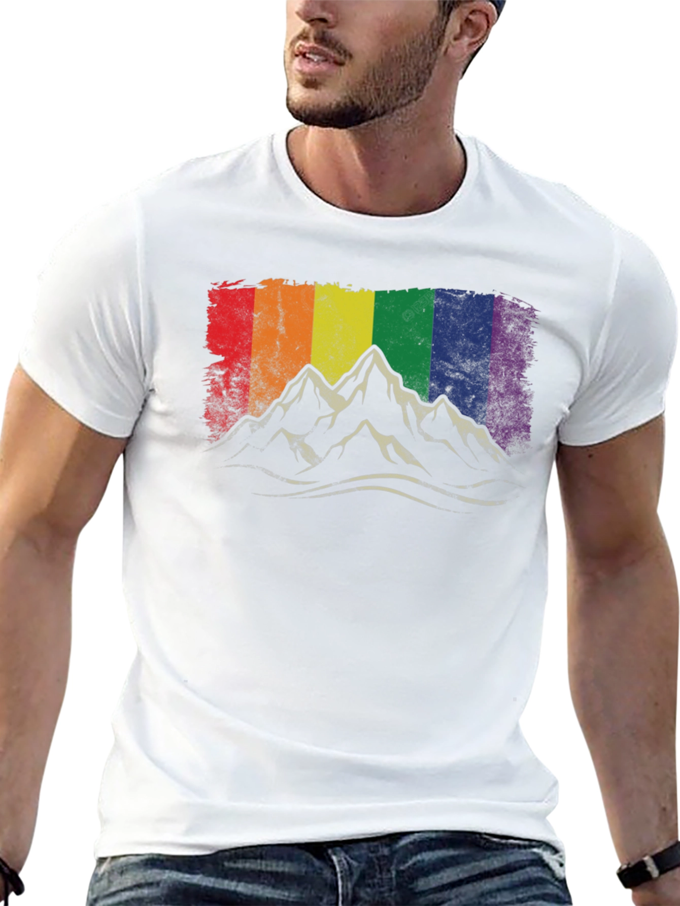 Pride Mountain T-Shirt - Rainbow Peaks Graphic Tee