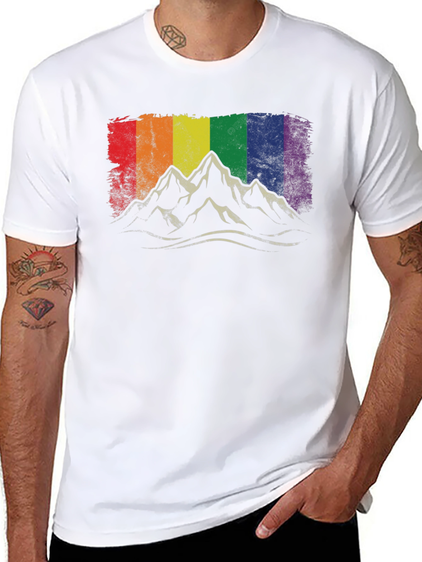 Pride Mountain T-Shirt - Rainbow Peaks Graphic Tee