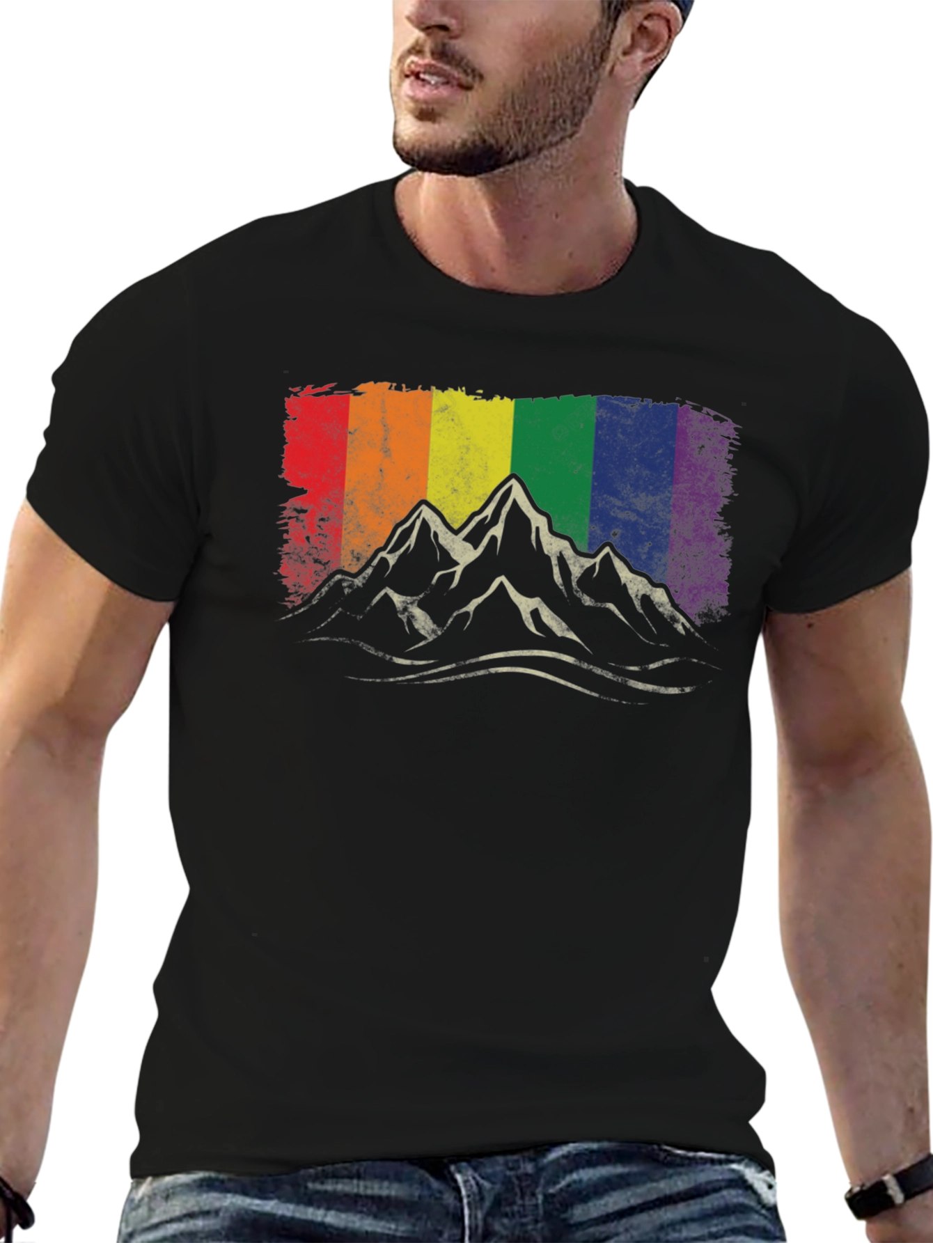 Pride Mountain T-Shirt - Rainbow Peaks Graphic Tee