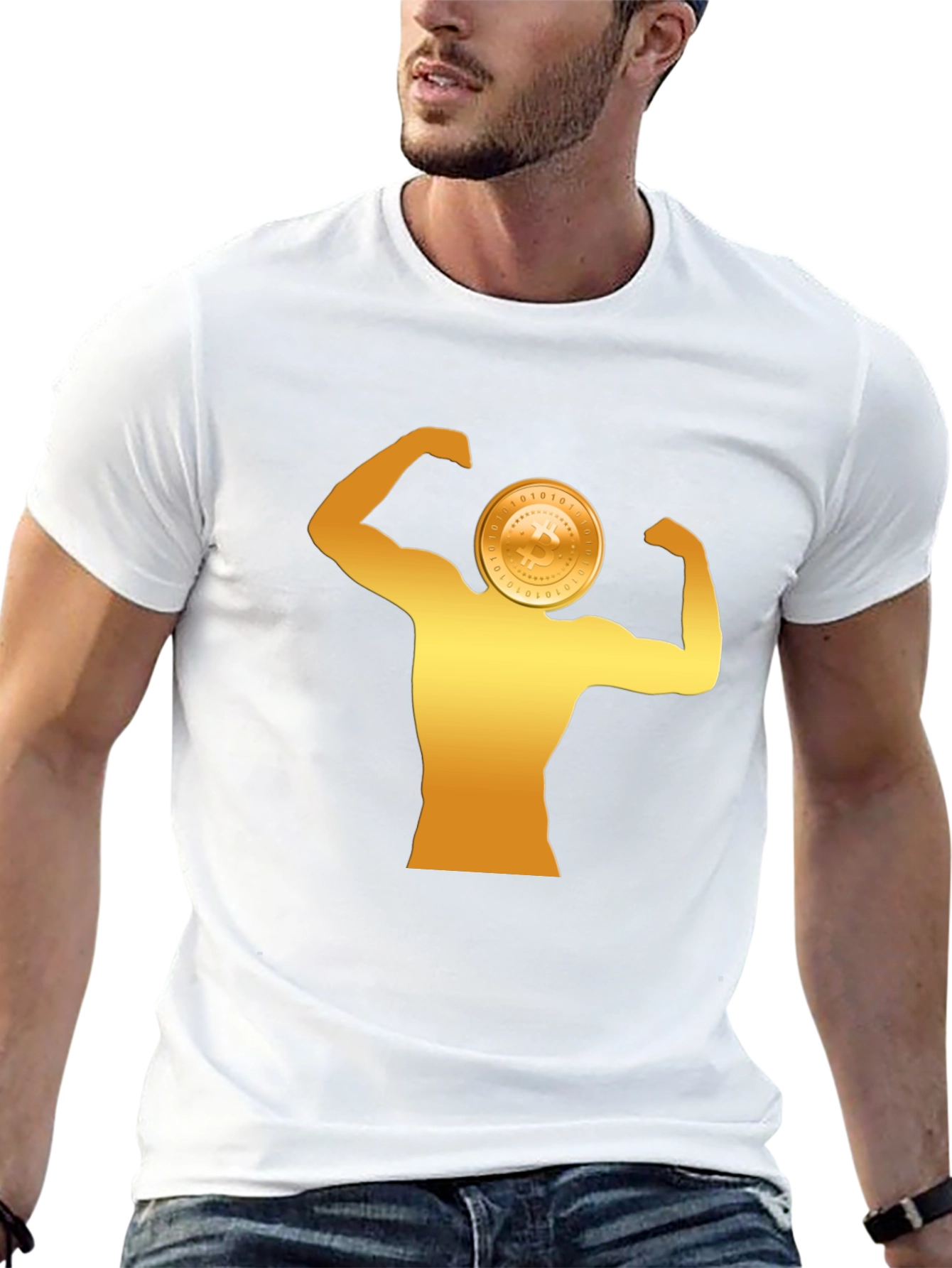 Crypto Muscle Tee - Bitcoin Bodybuilder