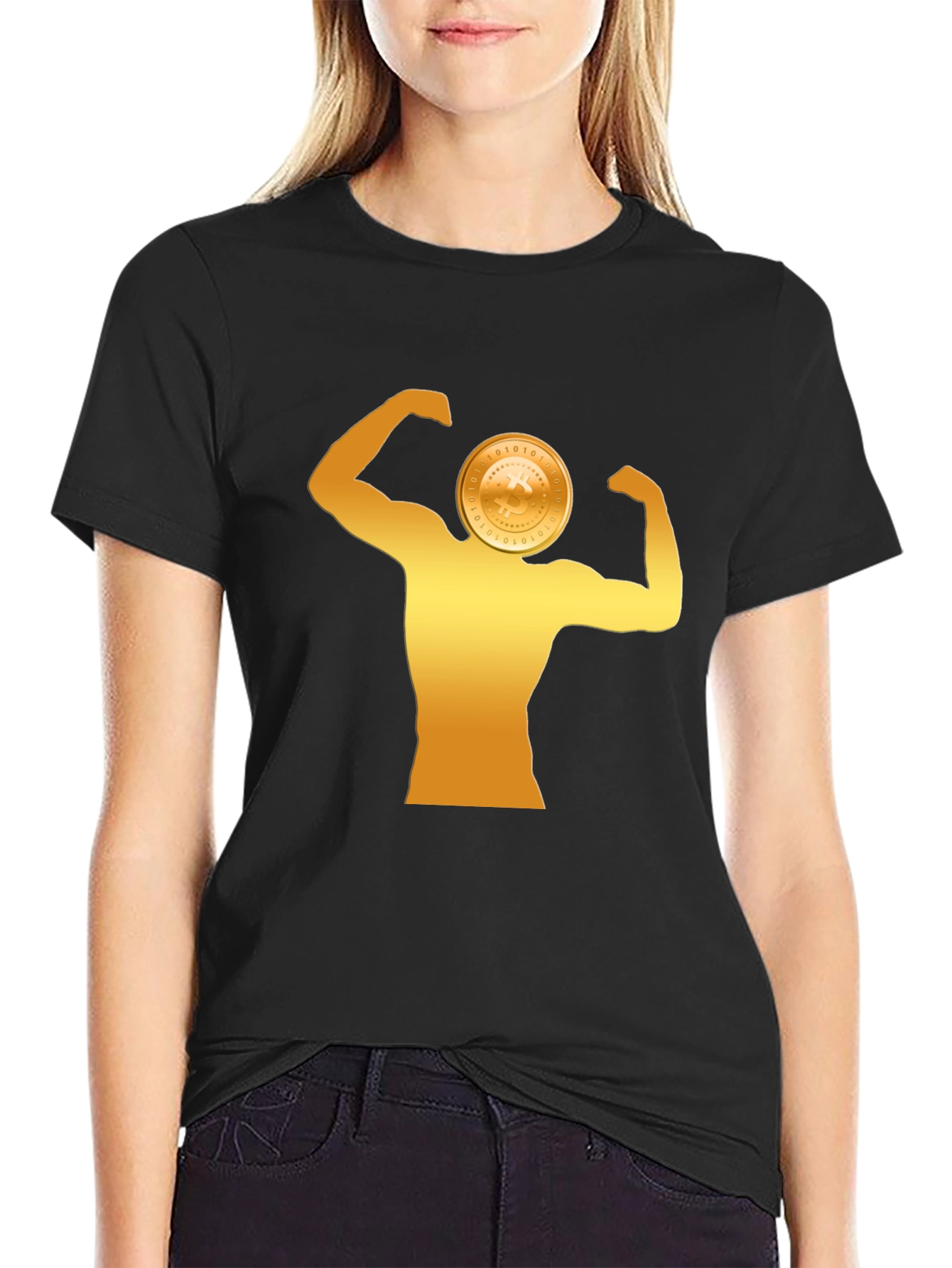 Crypto Muscle Tee - Bitcoin Bodybuilder