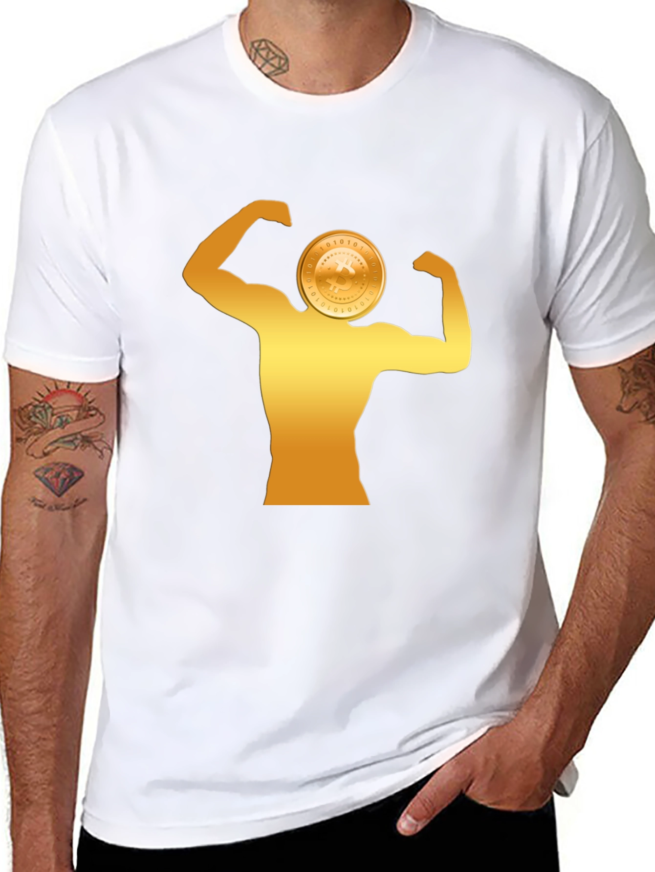 Crypto Muscle Tee - Bitcoin Bodybuilder