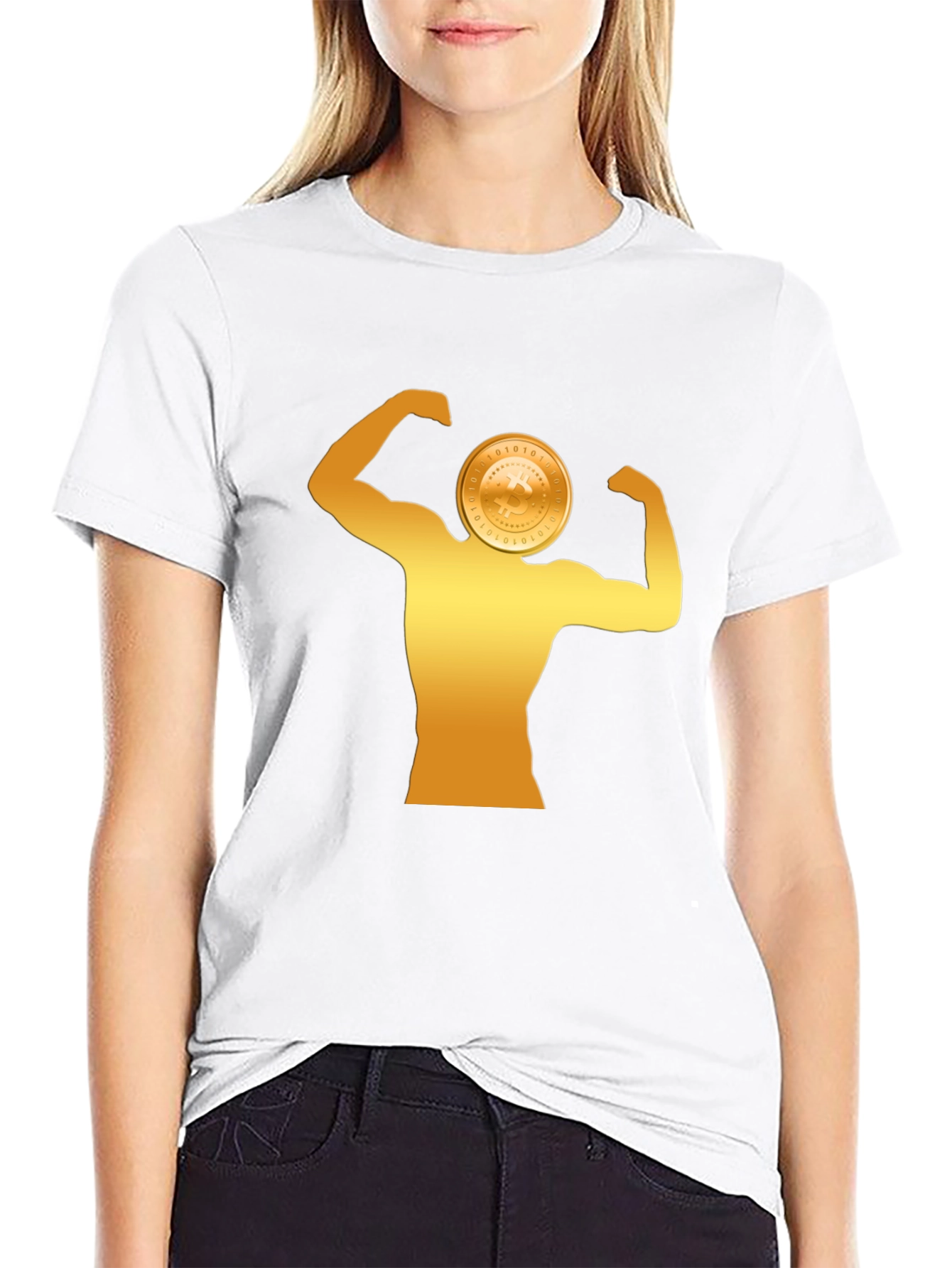 Crypto Muscle Tee - Bitcoin Bodybuilder
