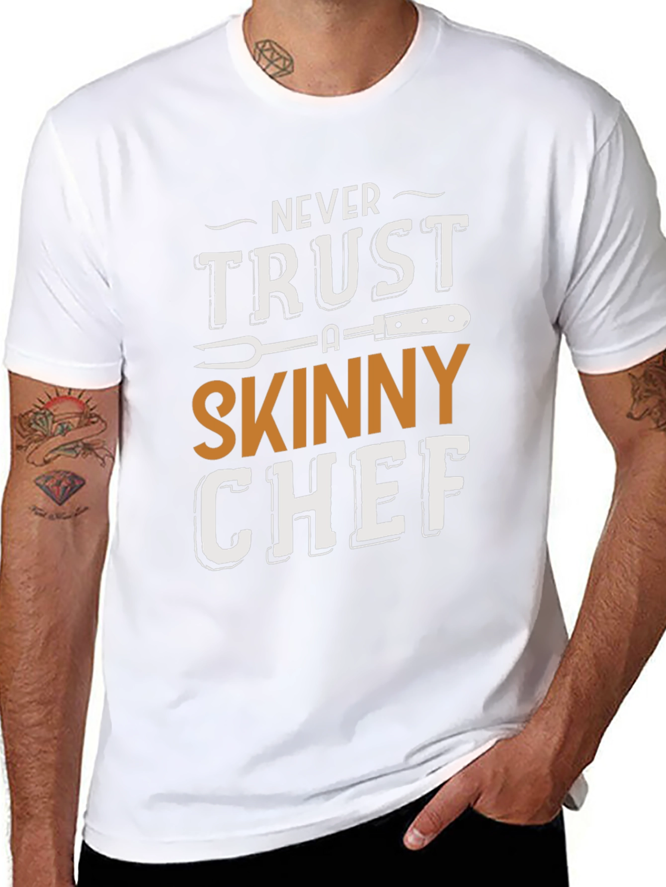 Never Trust a Skinny Chef T-Shirt