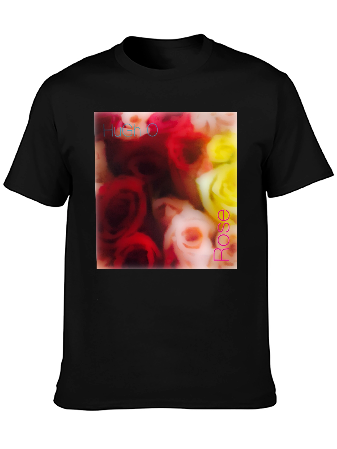 Hush O Rose T-Shirt - Floral Design Tee