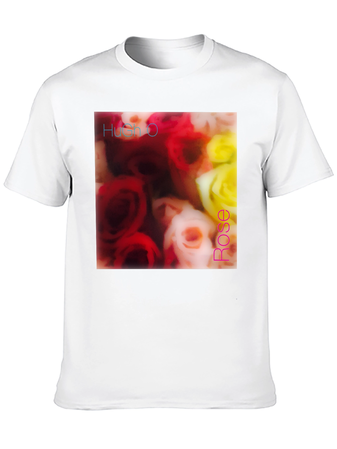 Hush O Rose T-Shirt - Floral Design Tee